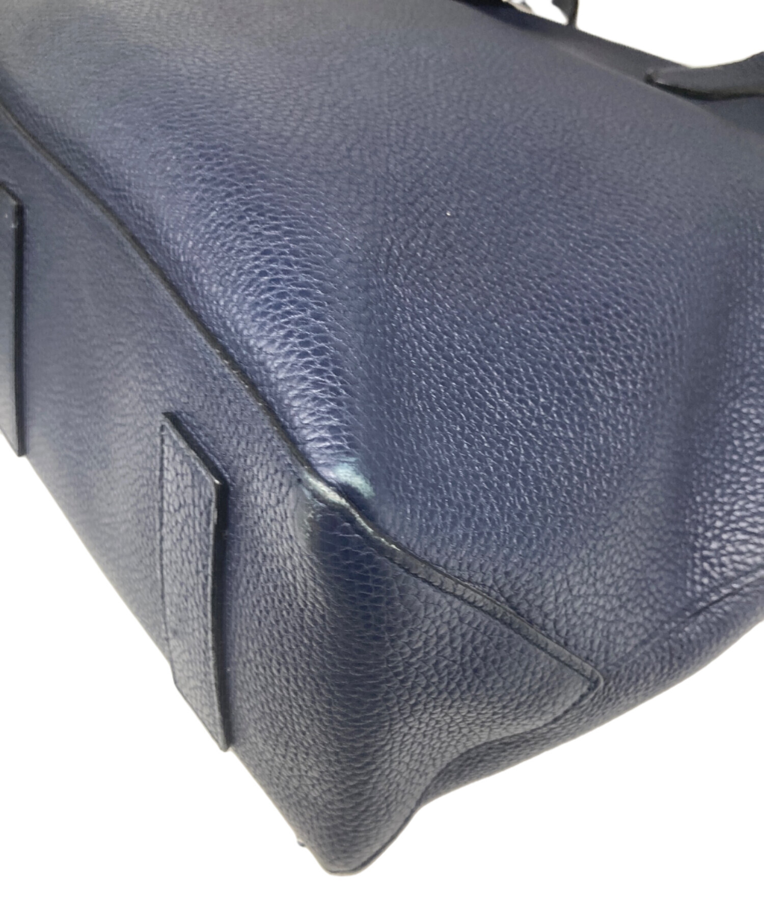 BALLY ネイビー レザー トートバッグ 中古・古着通販】BALLY (バリー) レザートートバッグ ネイビー