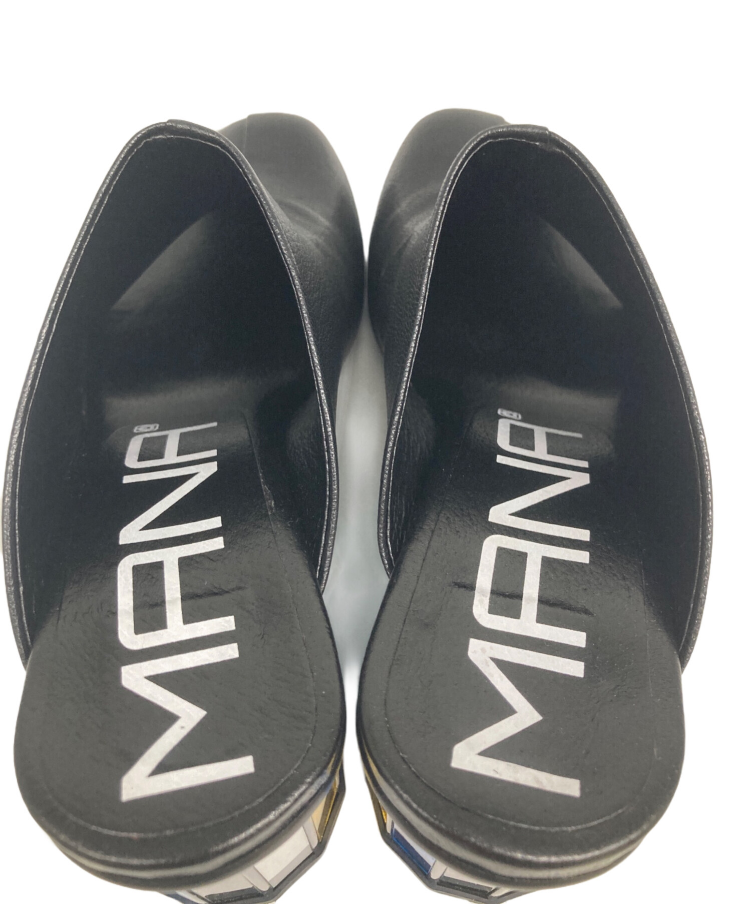 中古・古着通販】MANA (マナ) ミラーヒール・アシメカットミュール