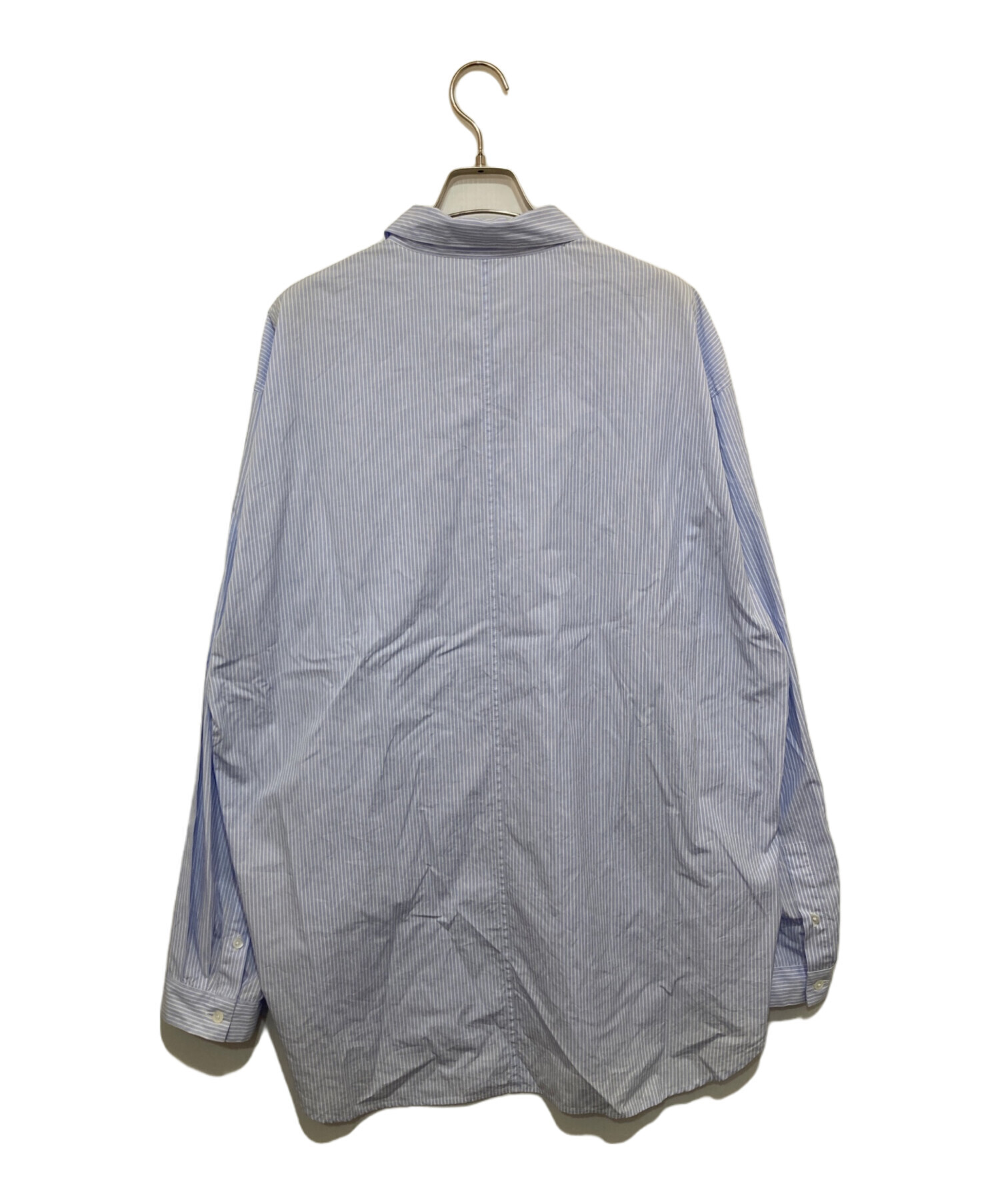 中古・古着通販】ATON (エイトン) GIZA BROAD WASHED SHIRT ブルー 
