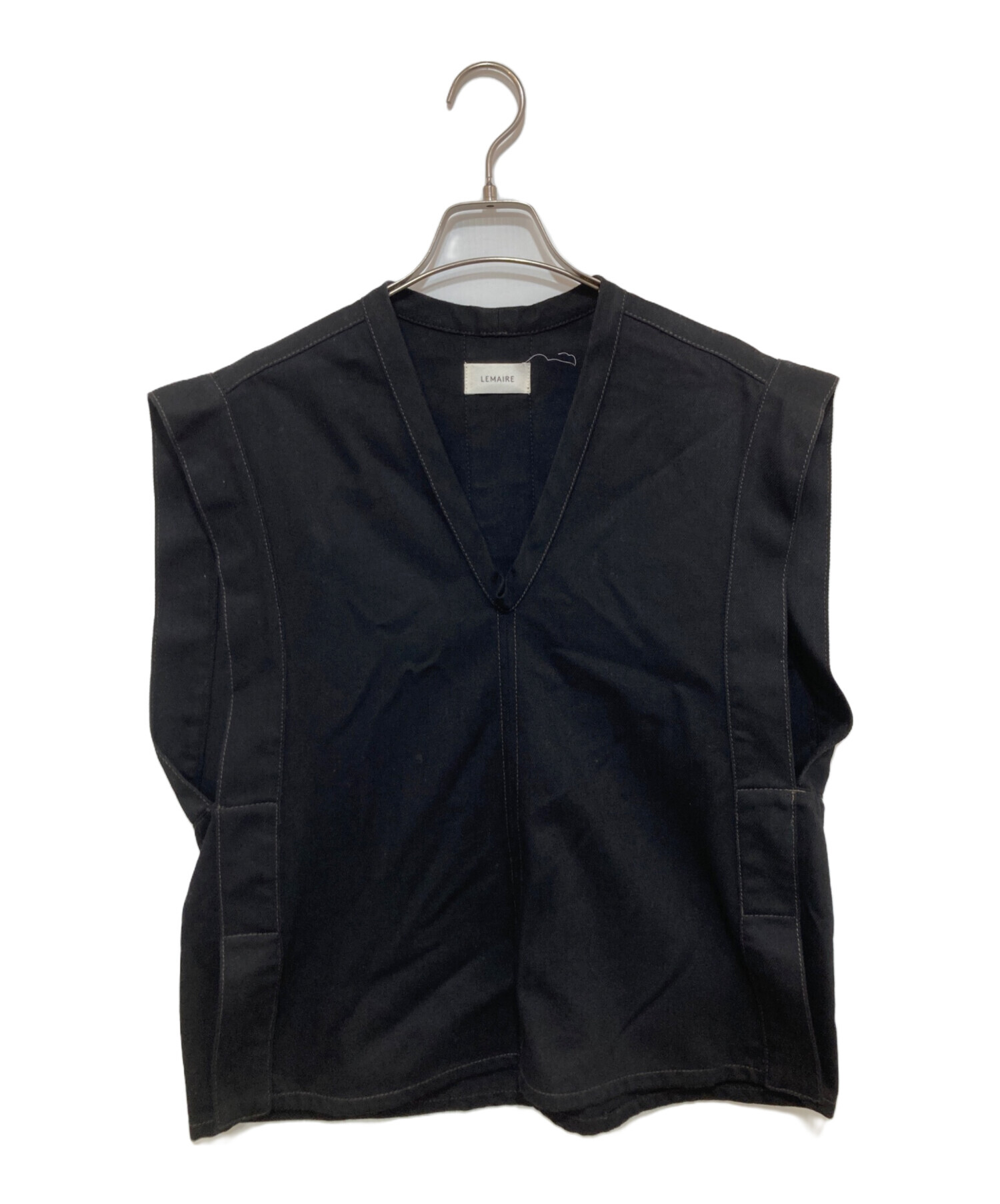 中古・古着通販】LEMAIRE (ルメール) CHASUBLE/デニムベスト ブラック 