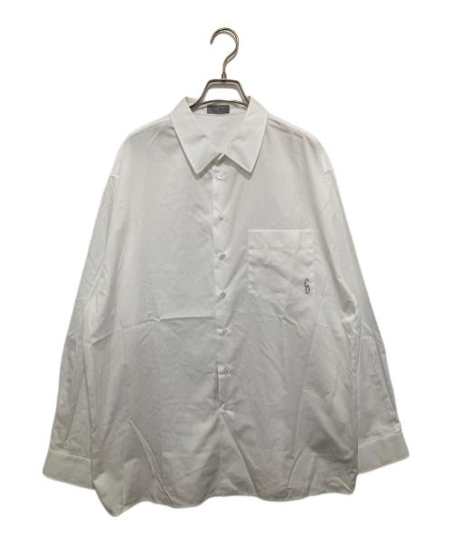 エディ期 Dior homme ドレスシャツ 切り替え 無地 ホワイト 40 中古・古着通販】DIOR HOMME (ディオール オム) CDロゴ刺繍ドレス