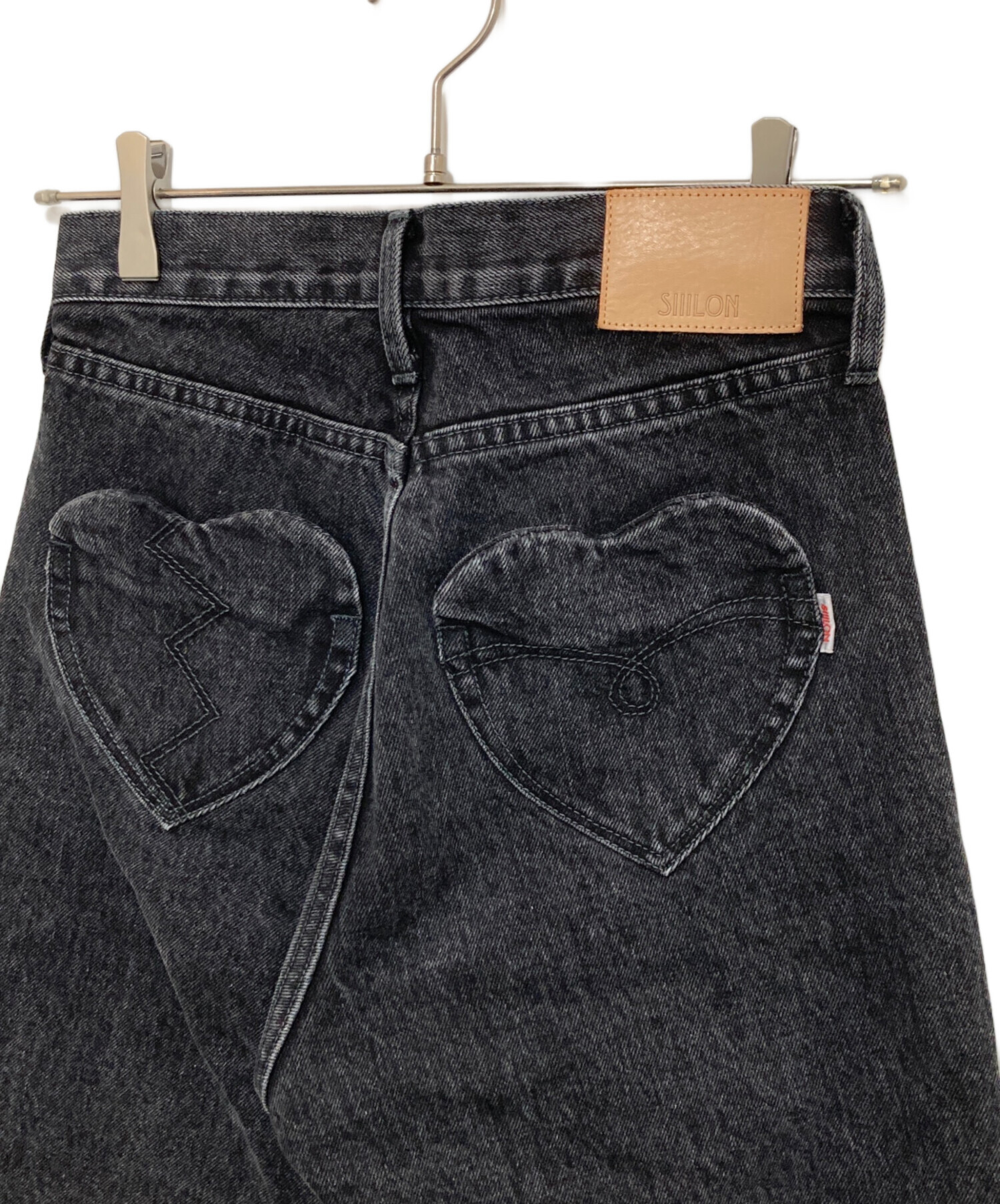 中古・古着通販】SIIILON (シーロン) Breaking denim&sweat ブラック