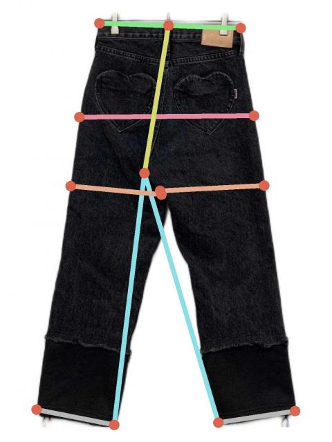中古・古着通販】SIIILON (シーロン) Breaking denim&sweat ブラック