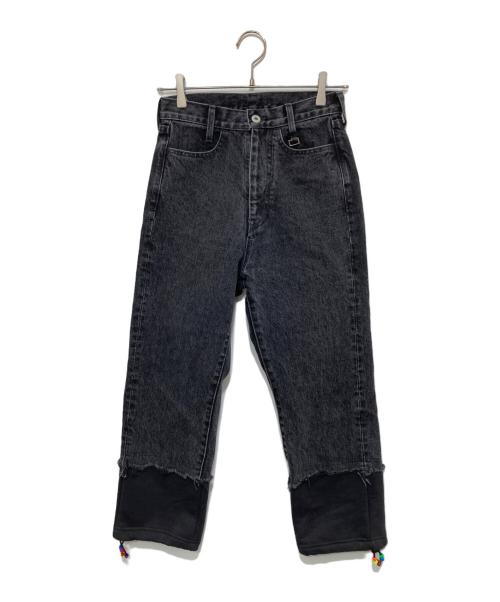 siiilon シーロン デニムジャケット 中古・古着通販】SIIILON (シーロン) Breaking denim&sweat ブラック