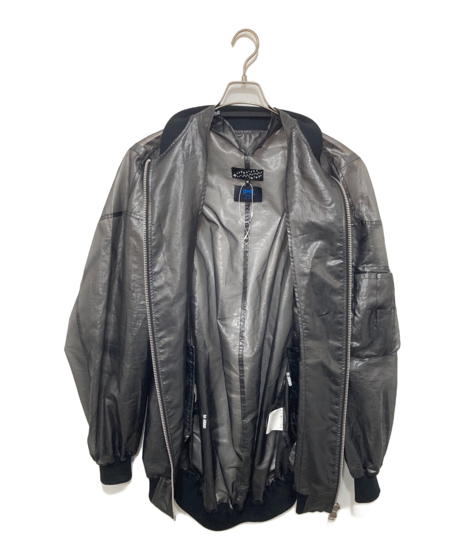 中古・古着通販】ANREALAGE (アンリアレイジ) WIND MA-1 ブラック 
