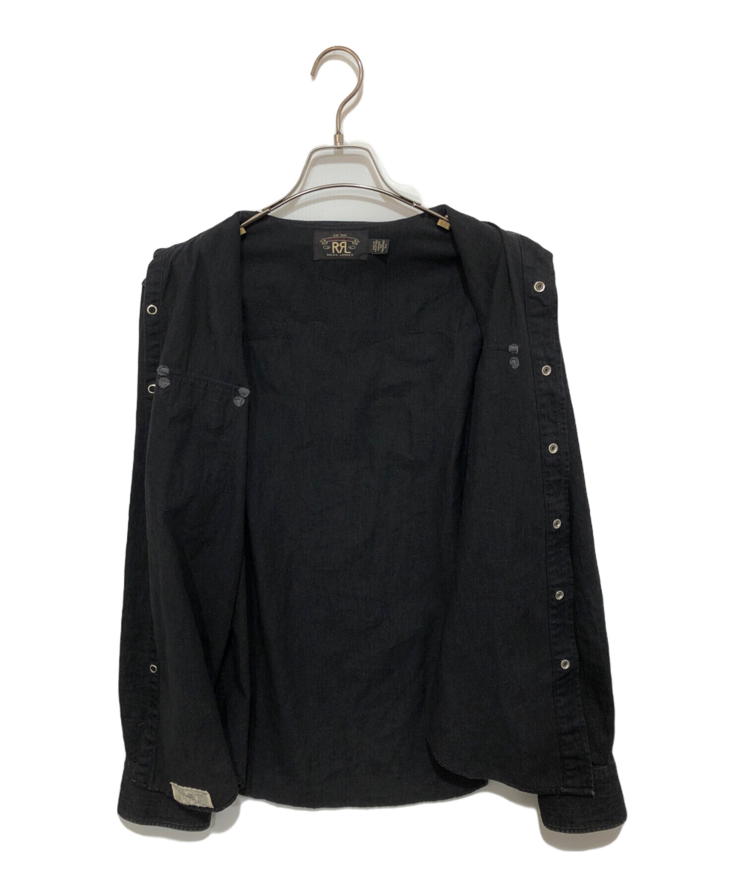 中古・古着通販】RRL (ダブルアールエル) ウエスタンシャツ ブラック