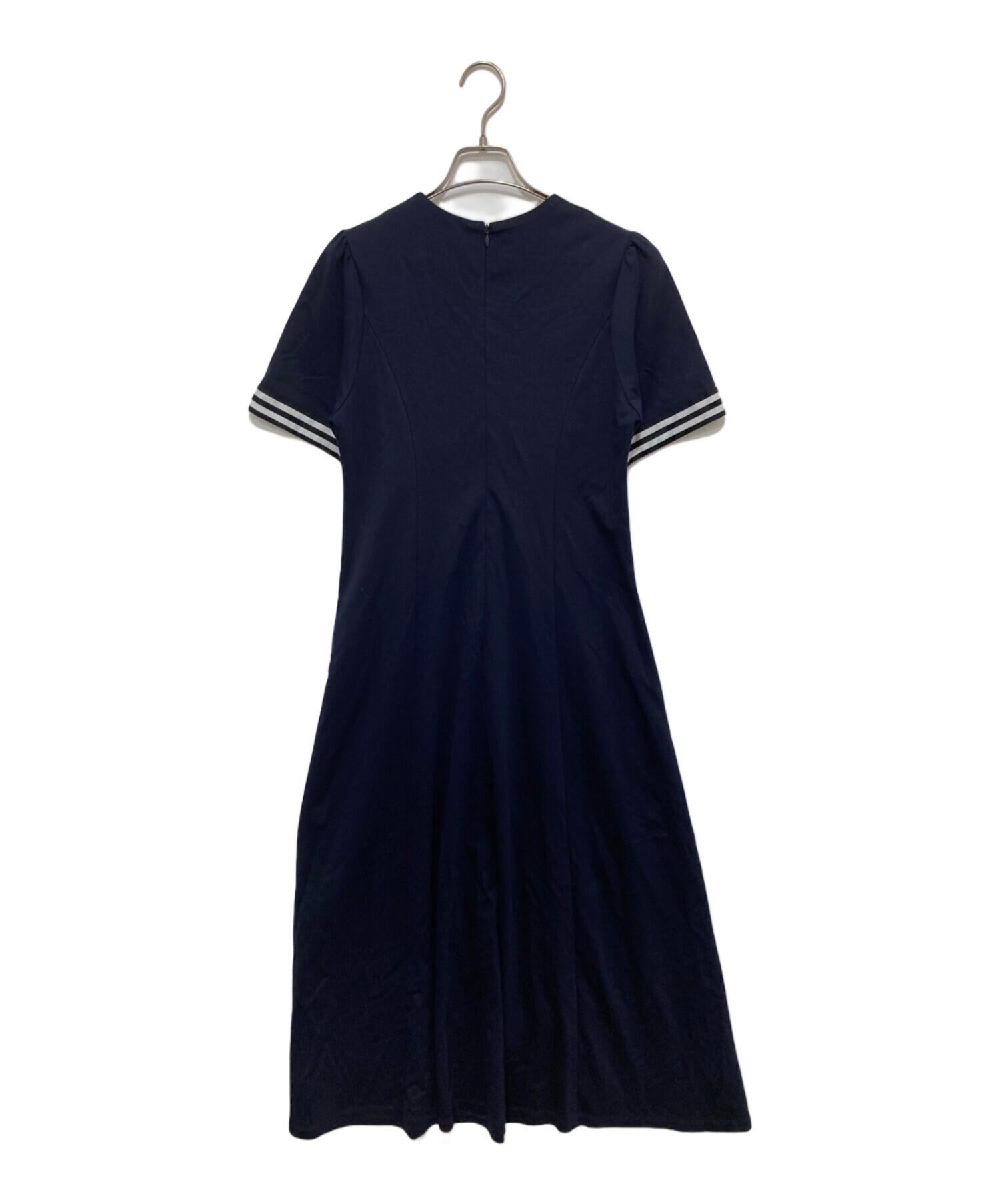 ボーダーズアットバルコニー　FLARE TEE DRESS ブラック　36 中古・古着通販】BORDERS AT BALCONY (ボーダーズアットバルコニー