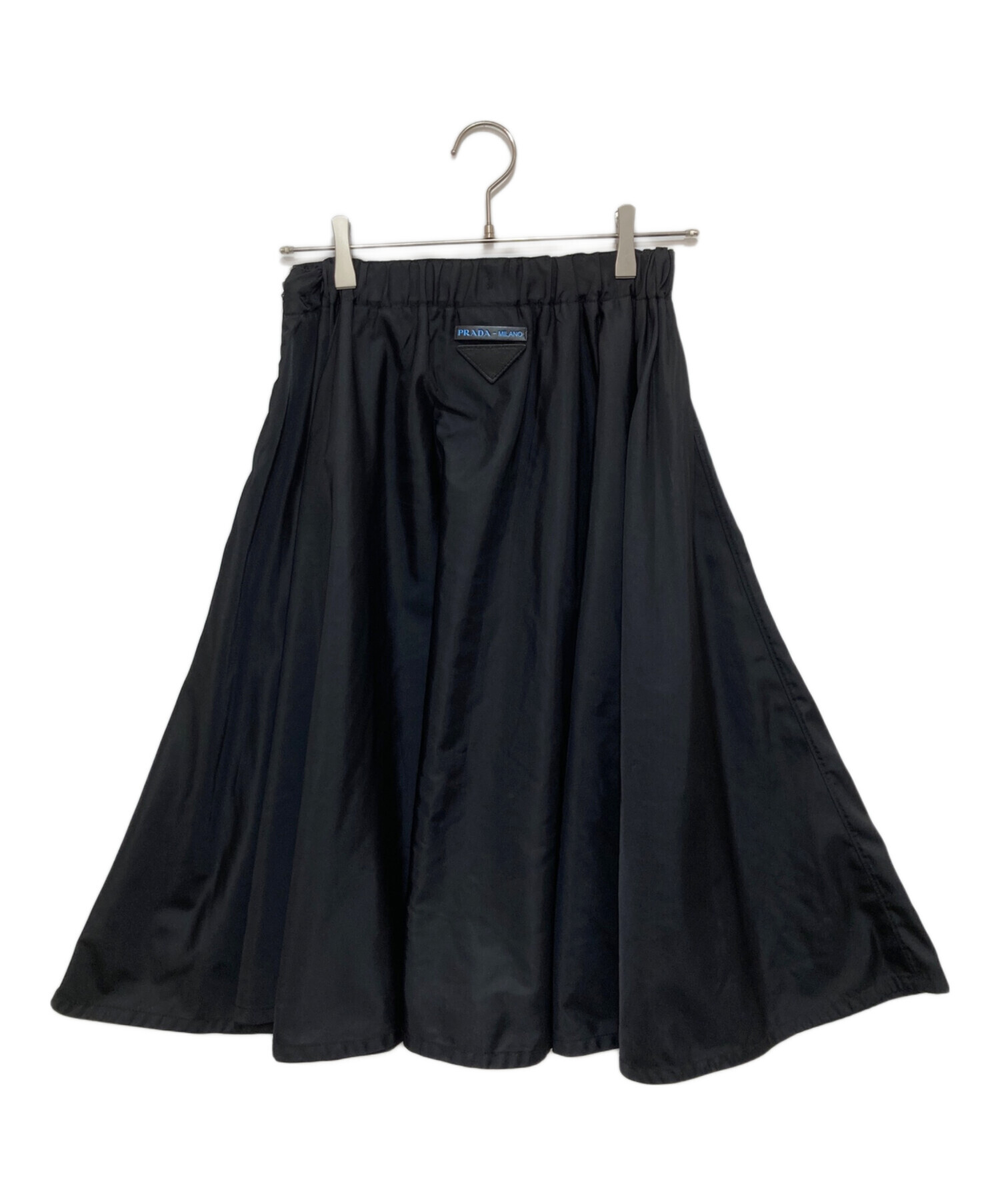 中古・古着通販】PRADA (プラダ) バックロゴナイロンスカート ブラック