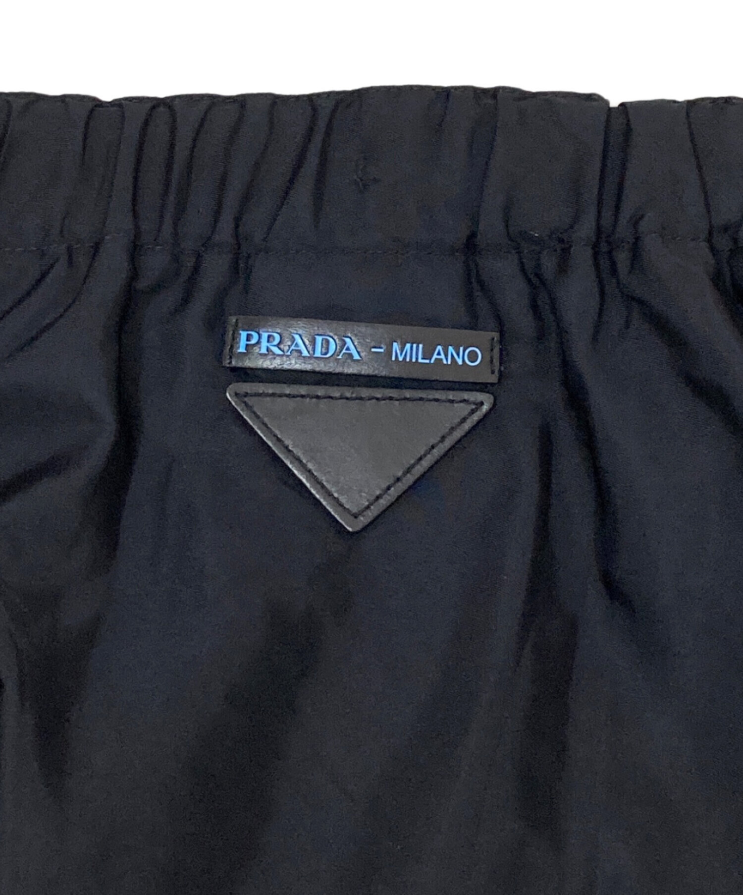 中古・古着通販】PRADA (プラダ) バックロゴナイロンスカート ブラック