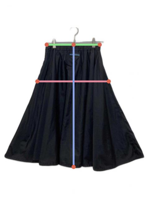 中古・古着通販】PRADA (プラダ) バックロゴナイロンスカート ブラック