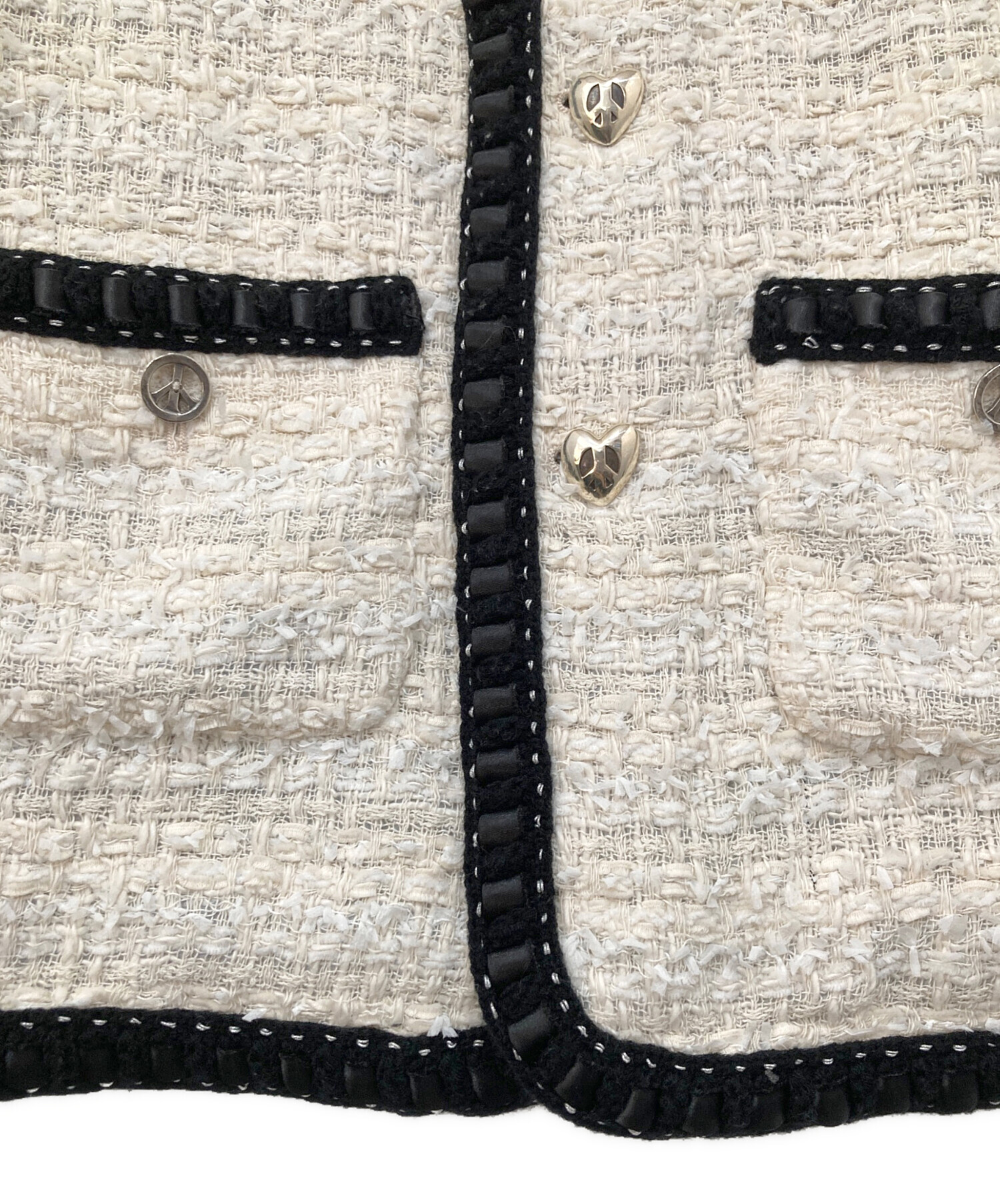 中古・古着通販】READYMADE (レディメイド) TWEED JACKET/WHITE 