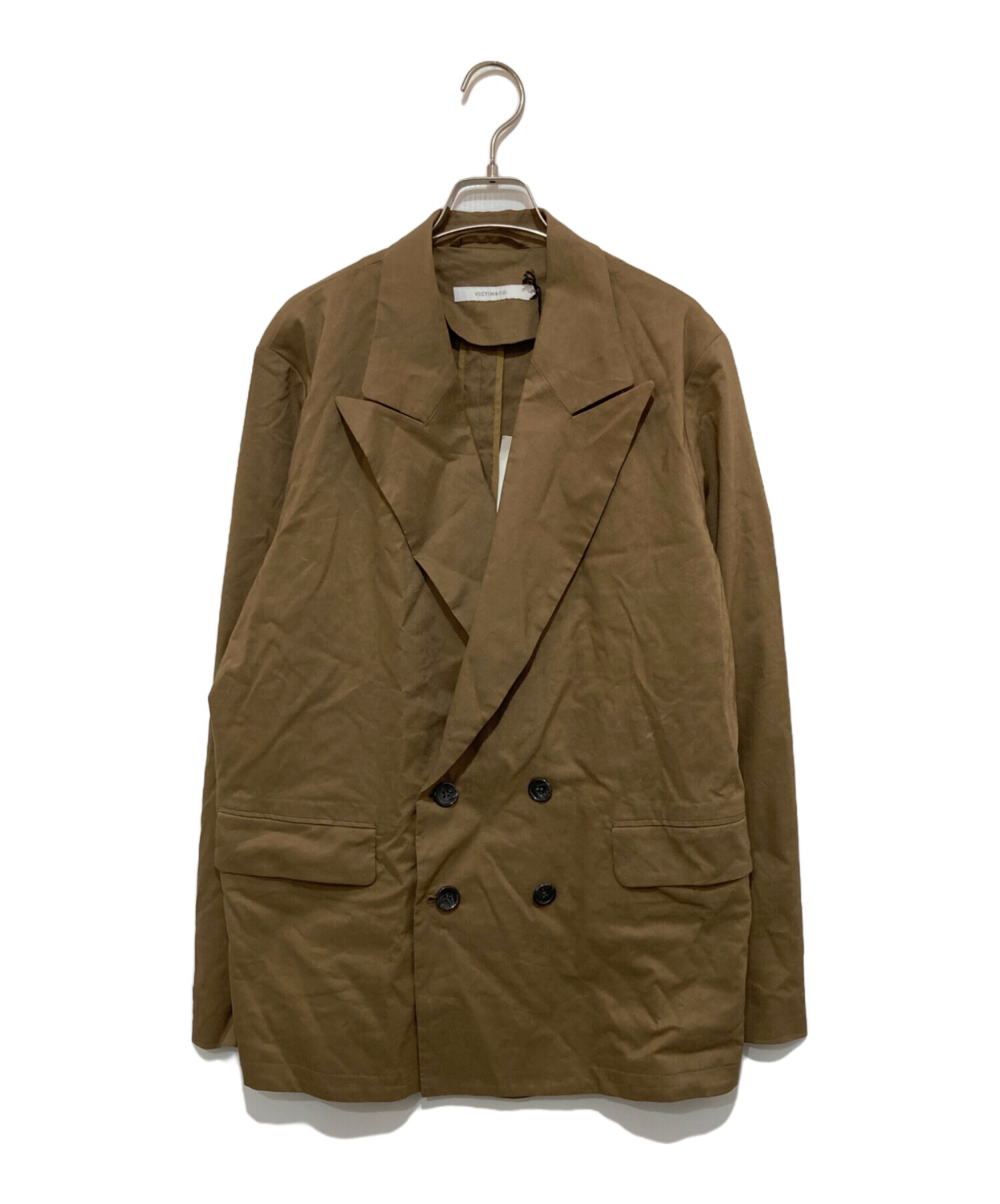 中古・古着通販】VICTIM&CO (ヴィクティム) LINEN BIG JACKET ブラウン