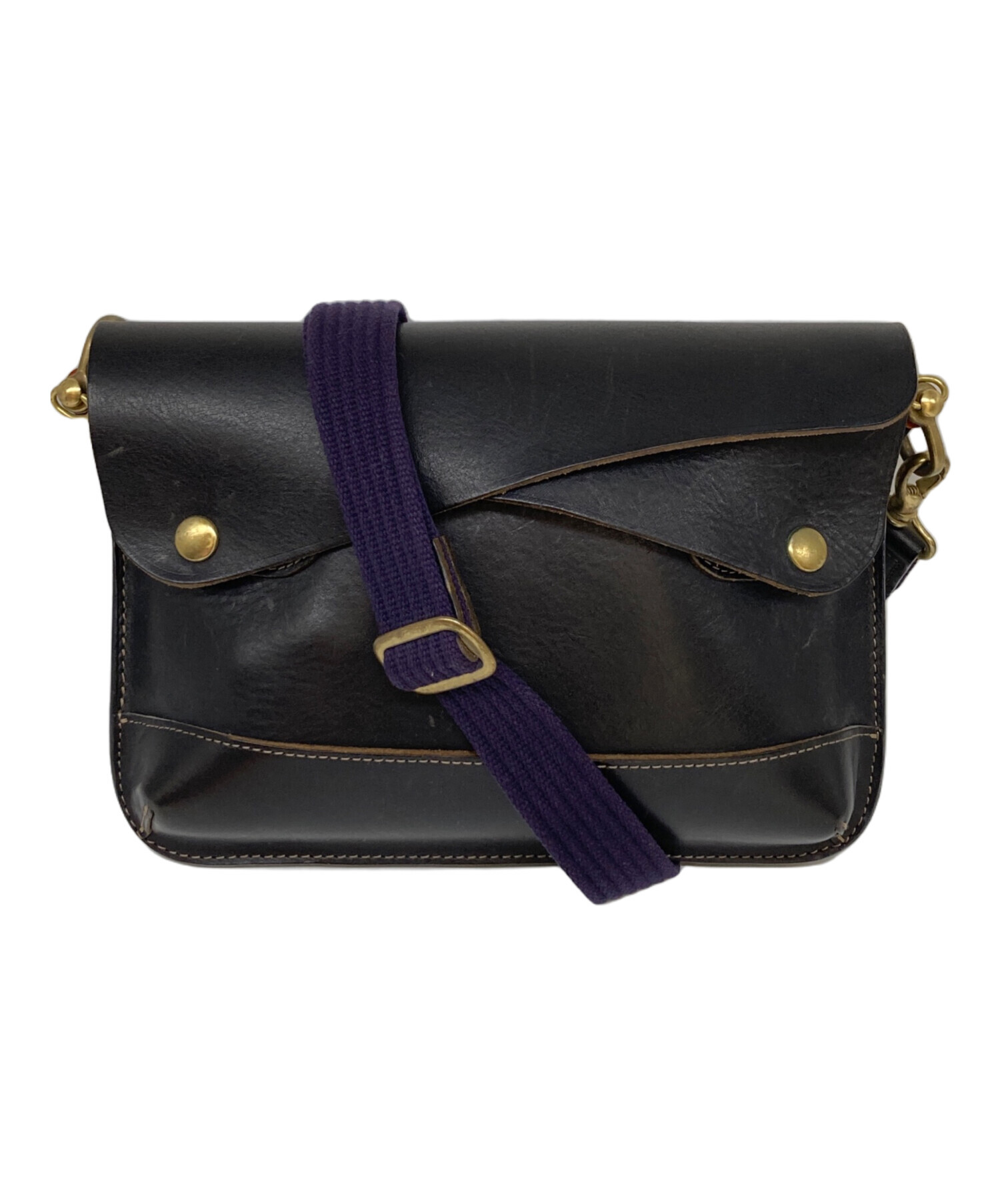 中古・古着通販】BEERBELLY (ビアベリー) ダブルフラップレザー