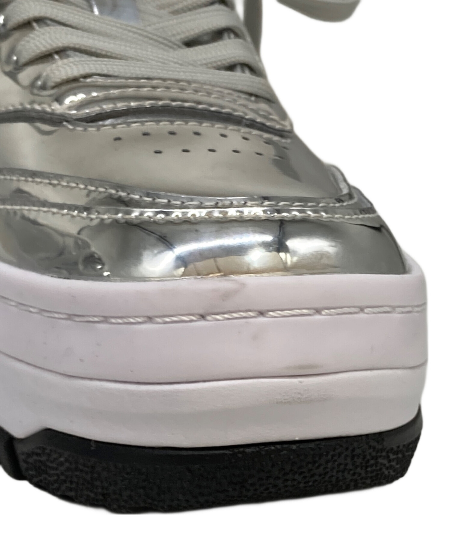 未使用級✨️Reebok × UN3D シルバー 厚底 スニーカー 替紐 箱付 未使用級✨️Reebok × UN3D シルバー 厚底 スニーカー 替紐 箱付