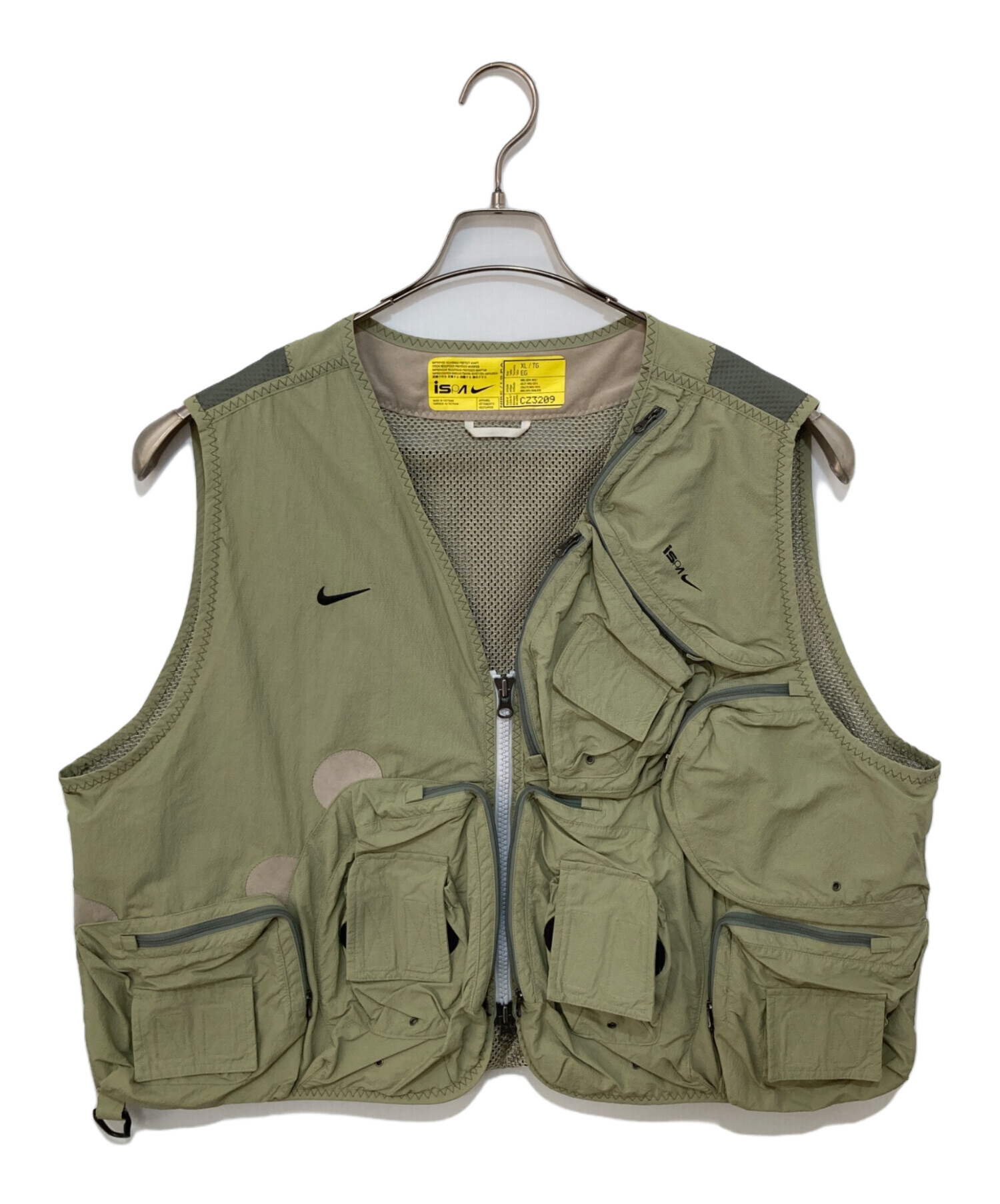 中古・古着通販】NIKE (ナイキ) ISPAユーティリティ ベスト グリーン