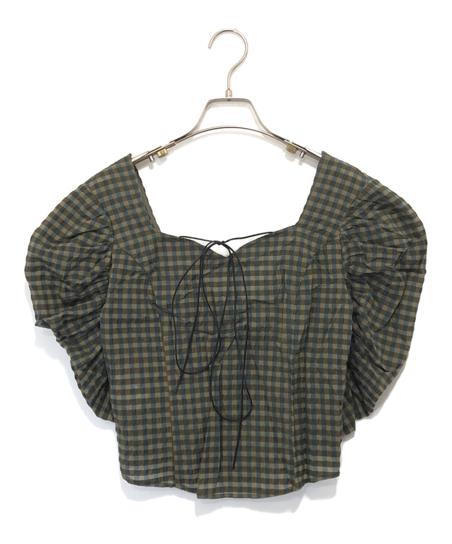 【新品】　アメリヴィンテージ　パフスリーブトップス Ameri（アメリ）の「PUFF SLEEVE LAYERED TOP（Tシャツ/カットソー