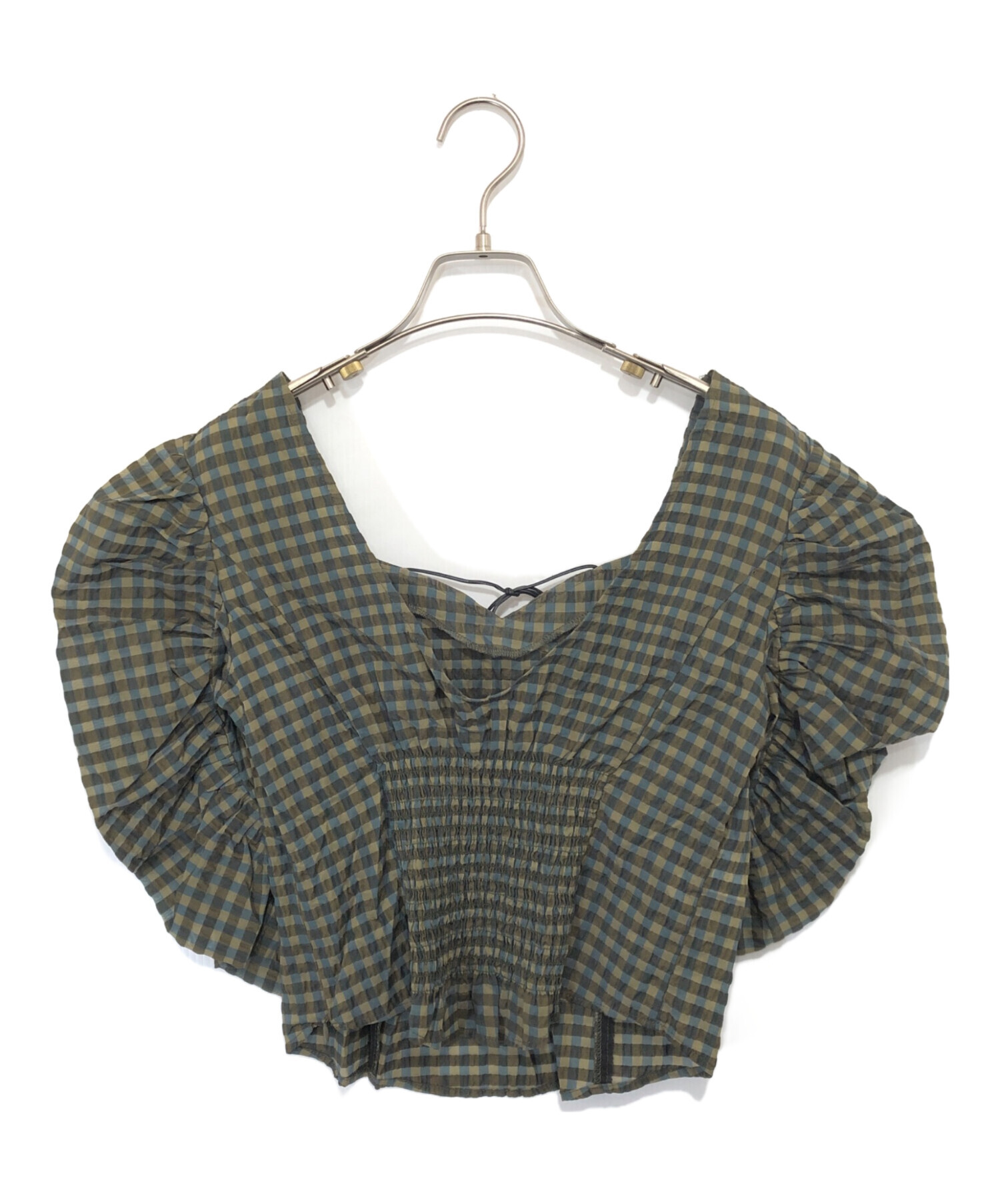 Ameri vintage パフスリーブトップス セール】CHECK PUFF SLEEVE TOP（シャツ/ブラウス）｜Ameri（アメリ