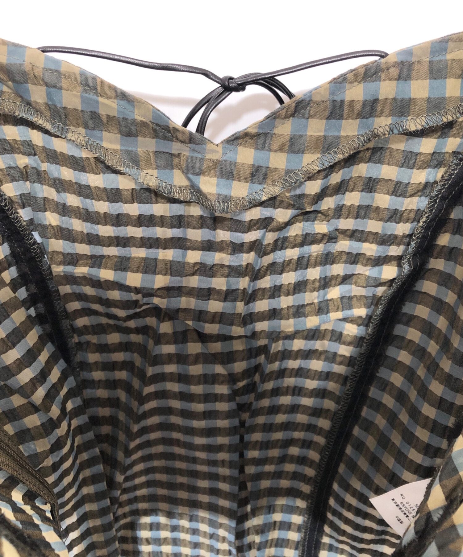 中古・古着通販】Ameri (アメリ) CHECK PUFF SLEEVE TOP チェック