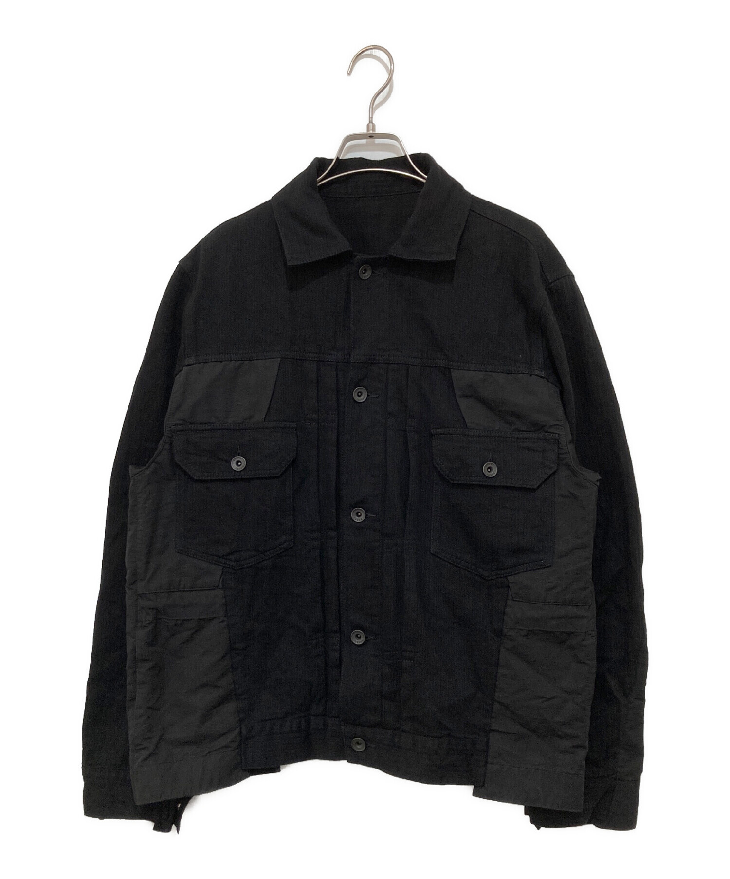 sacai サカイ Patchwork Detail Button Jacket 中古・古着通販】sacai (サカイ) Patchwork Detail Button Jacket
