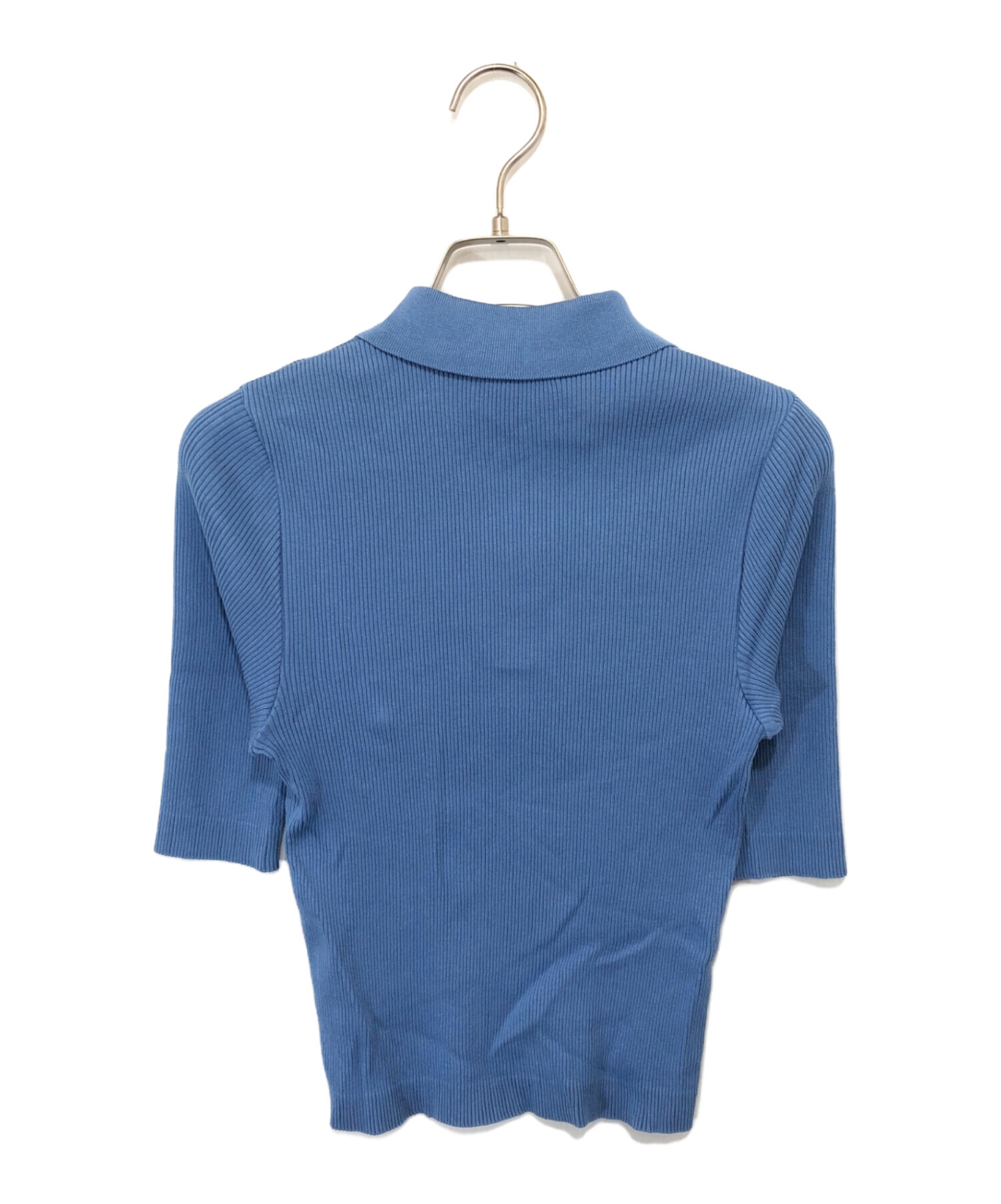 AURALEE オーラリー 24SS ギザ ハイゲージ リブニット ポロ 黒 1 中古・古着通販】AURALEE (オーラリー) GIZA HIGH GAUGE RIB KNIT POLO