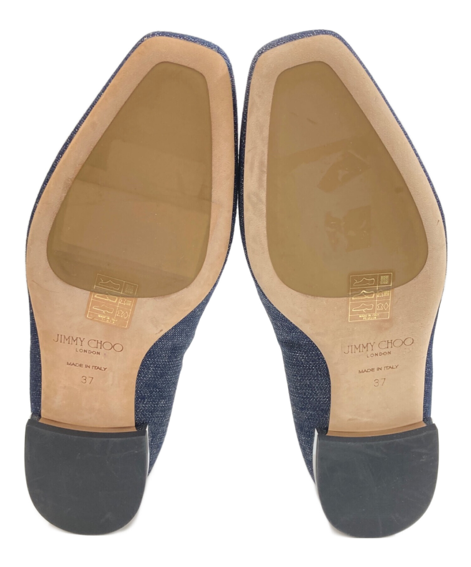 Jimmy Choo ジミーチュウ　フラットサイズ37 中古・古着通販】JIMMY CHOO (ジミーチュウ) デニムフラットシューズ