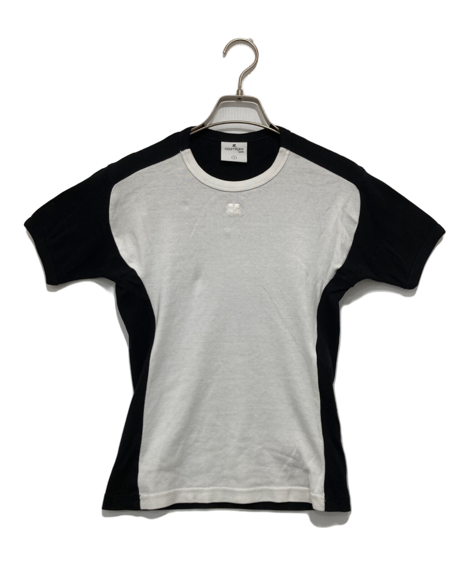 中古・古着通販】courreges (クレージュ) Contrast Frame T-Shirt