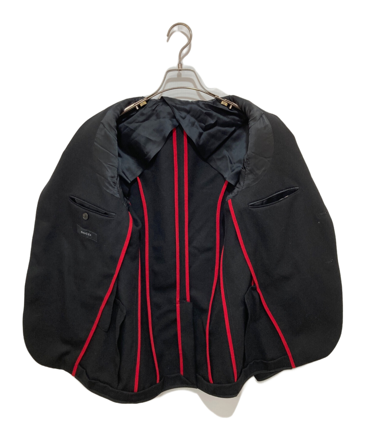 中古・古着通販】GUCCI (グッチ) ベロア切り替えテーラードジャケット