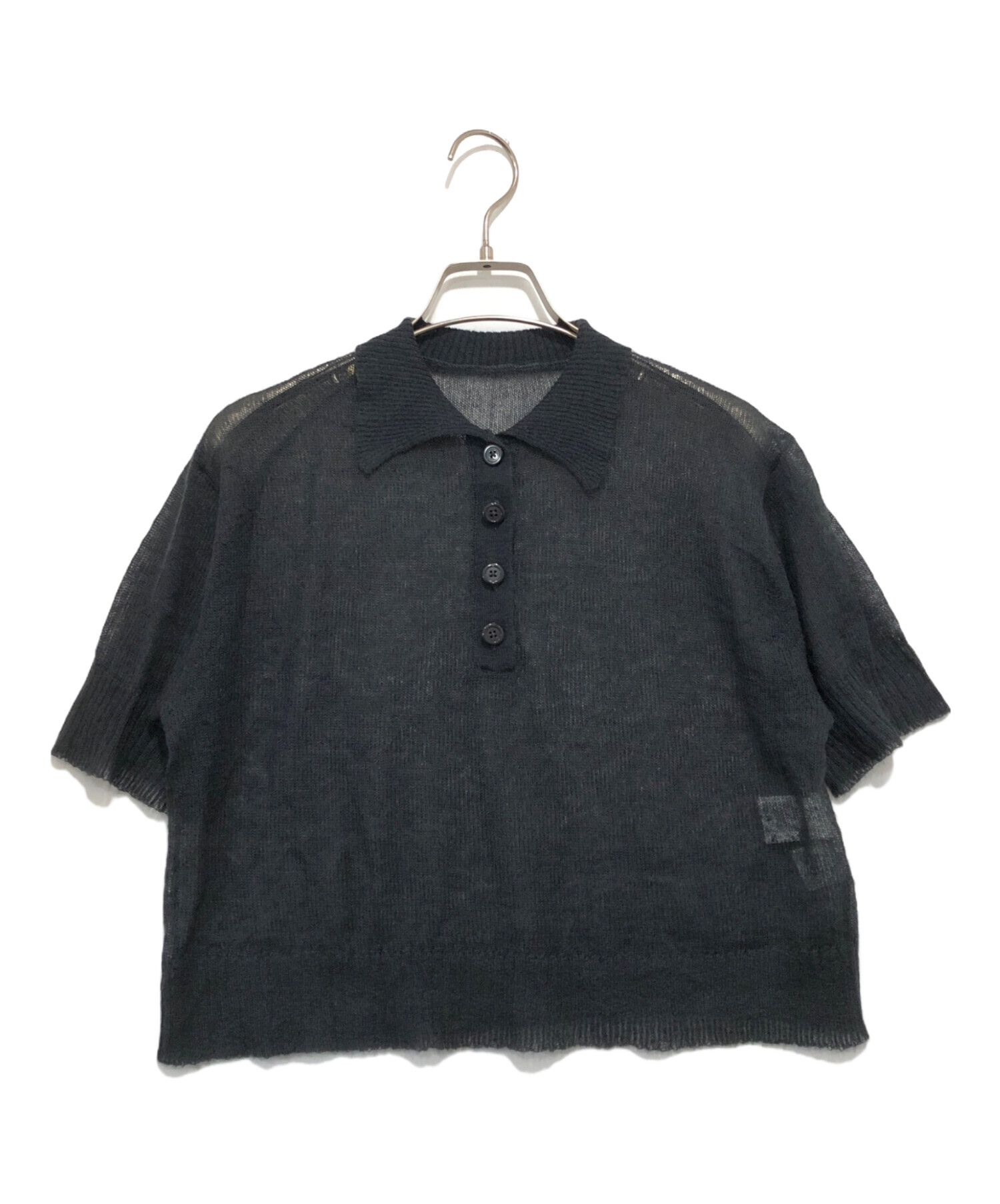 新品　タグ付き　RIM.ARK stylish polo knit 中古・古着通販】RIM.ARK (リムアーク) Mohair polo knit ブラック
