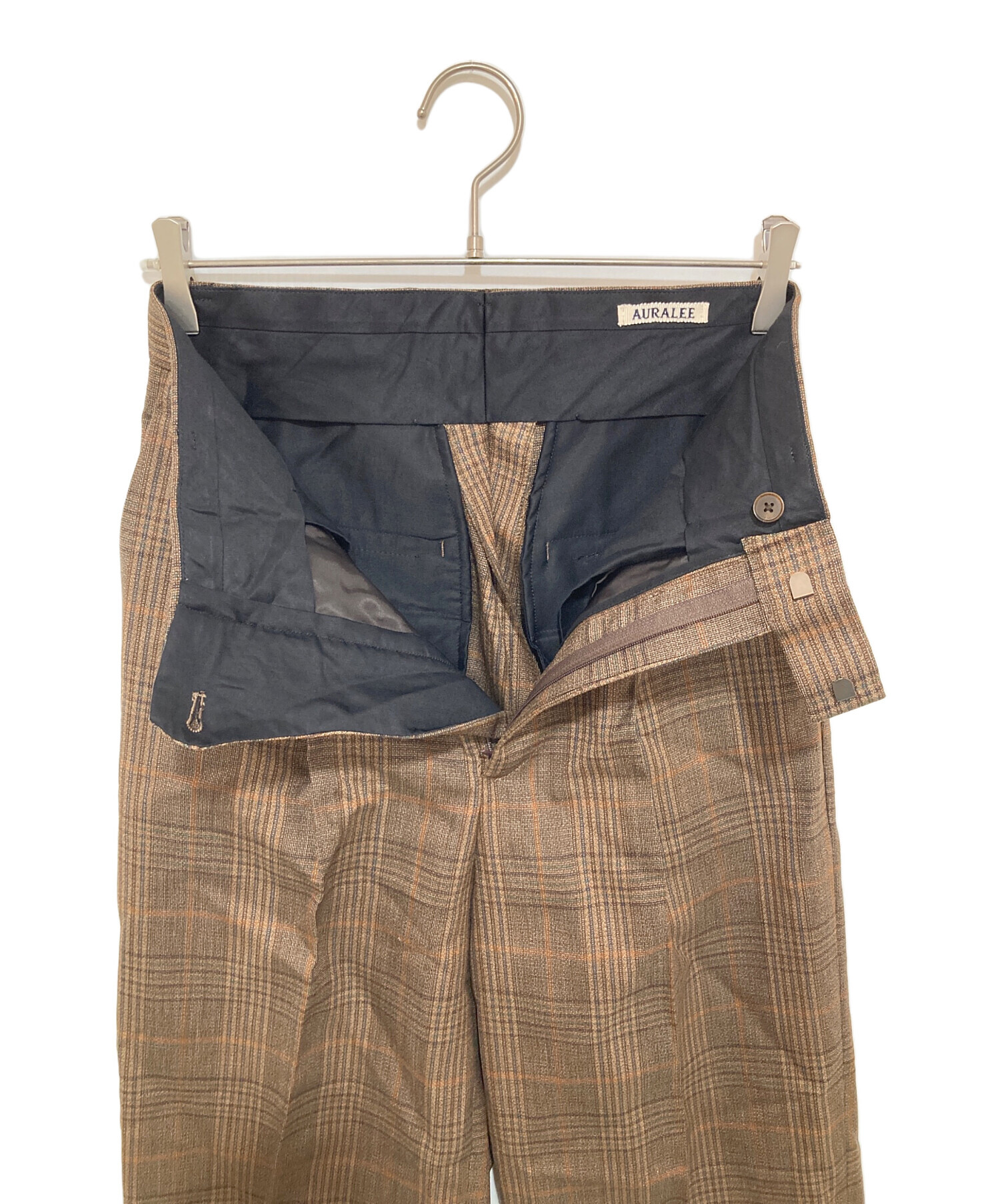 中古・古着通販】AURALEE (オーラリー) BLUEFACED WOOL CHECK SLACKS