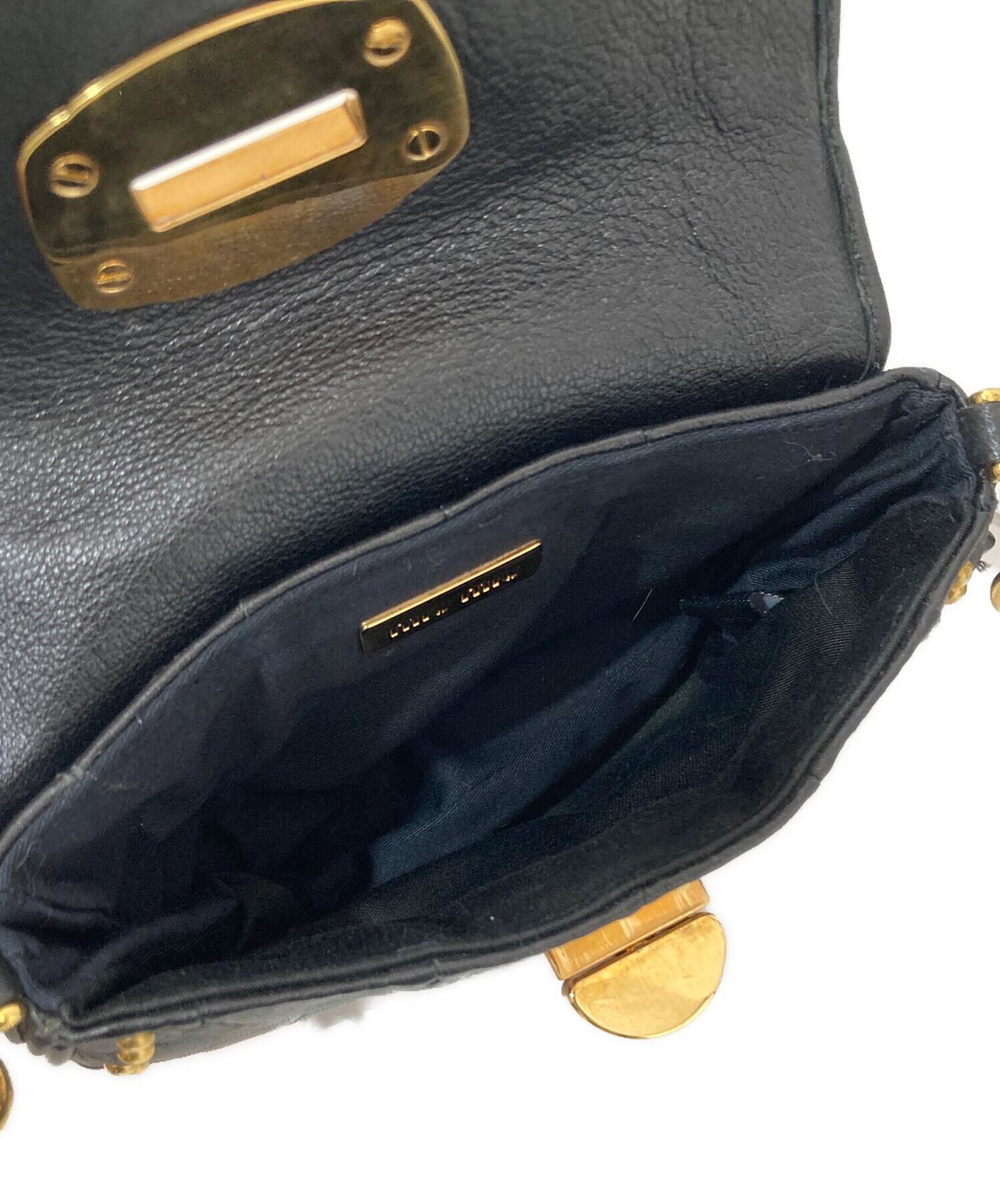 中古・古着通販】MIU MIU (ミュウミュウ) ロゴ キルティングスタッズ