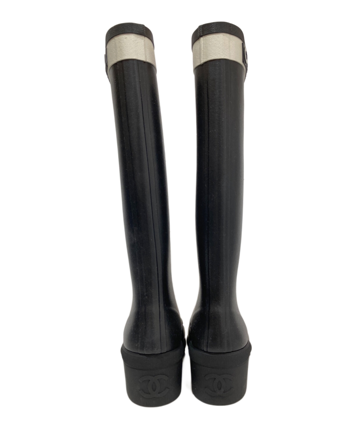 中古・古着通販】CHANEL (シャネル) Rubber long boots ラバーロゴ