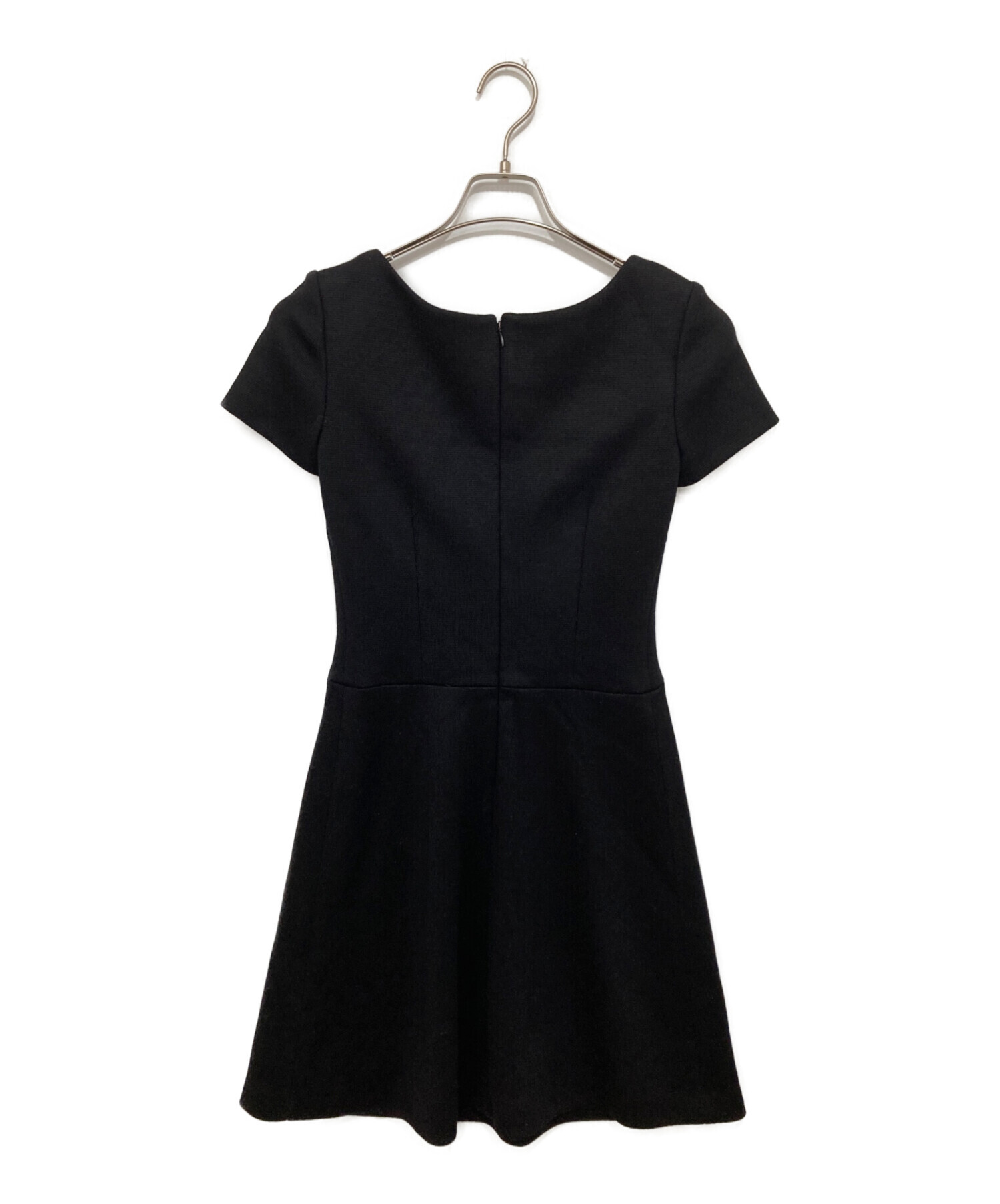 PRADA 黒 半袖 ワンピース M 中古・古着通販】PRADA (プラダ) ワンピース ブラック サイズ:38
