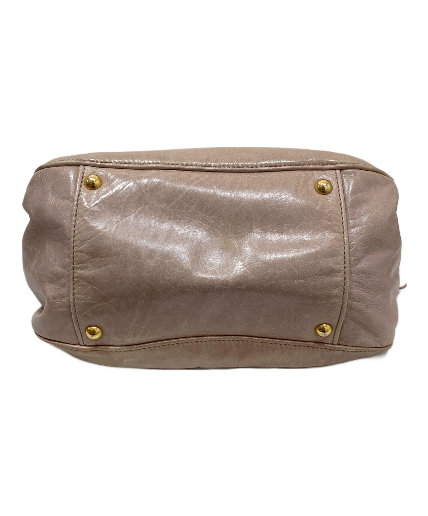 miumiu ミュウミュウ　RN0686 2wayバッグ　スモーキーピンク miu 【中古】miumiu ミュウミュウ バッグ ハンドバッグ 2WAY