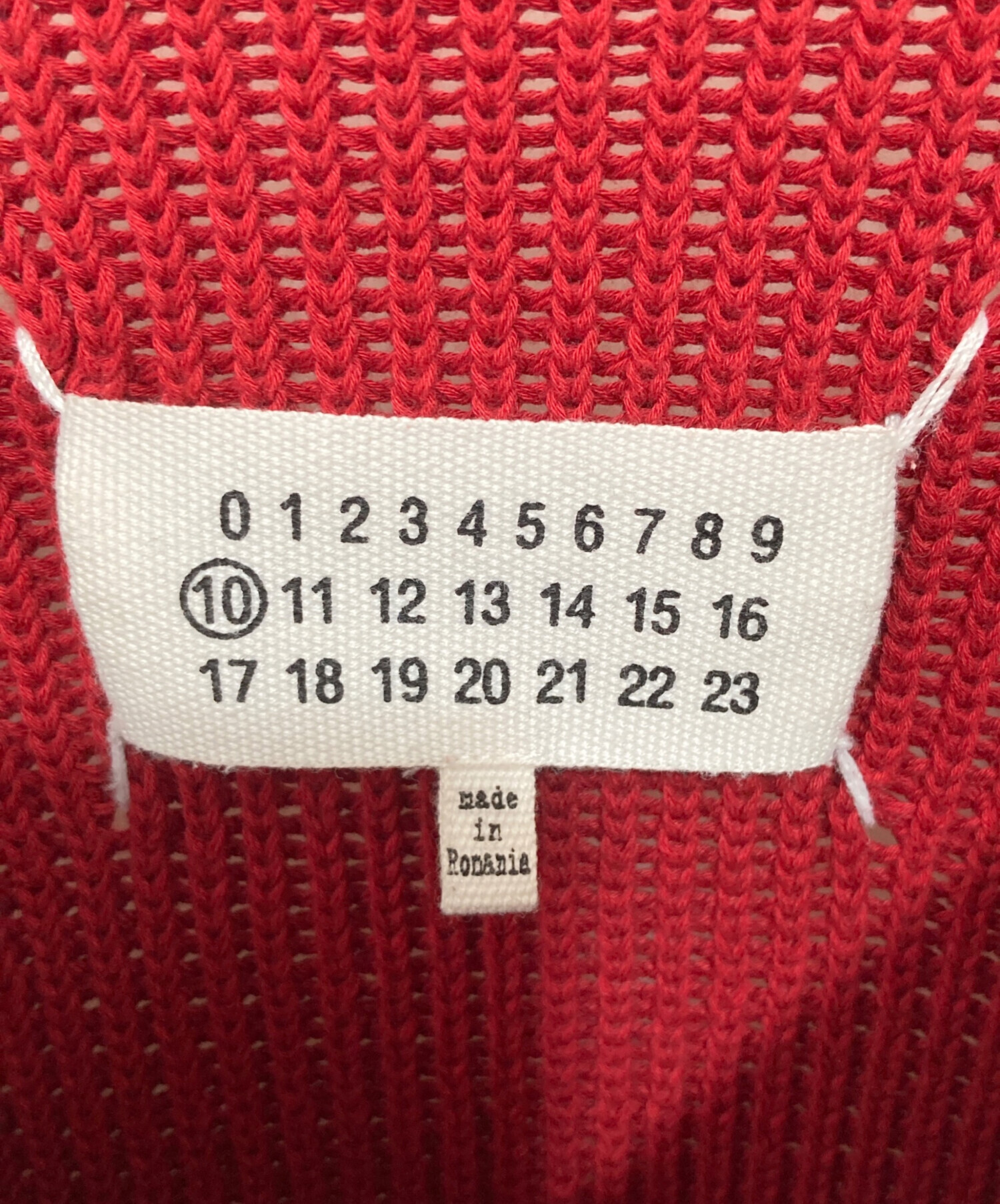 メゾン・マルジェラ　トップス（54サイズ、赤） マルタンマルジェラMartin Margiela 10 クルーネックTシャツ 赤46 (K