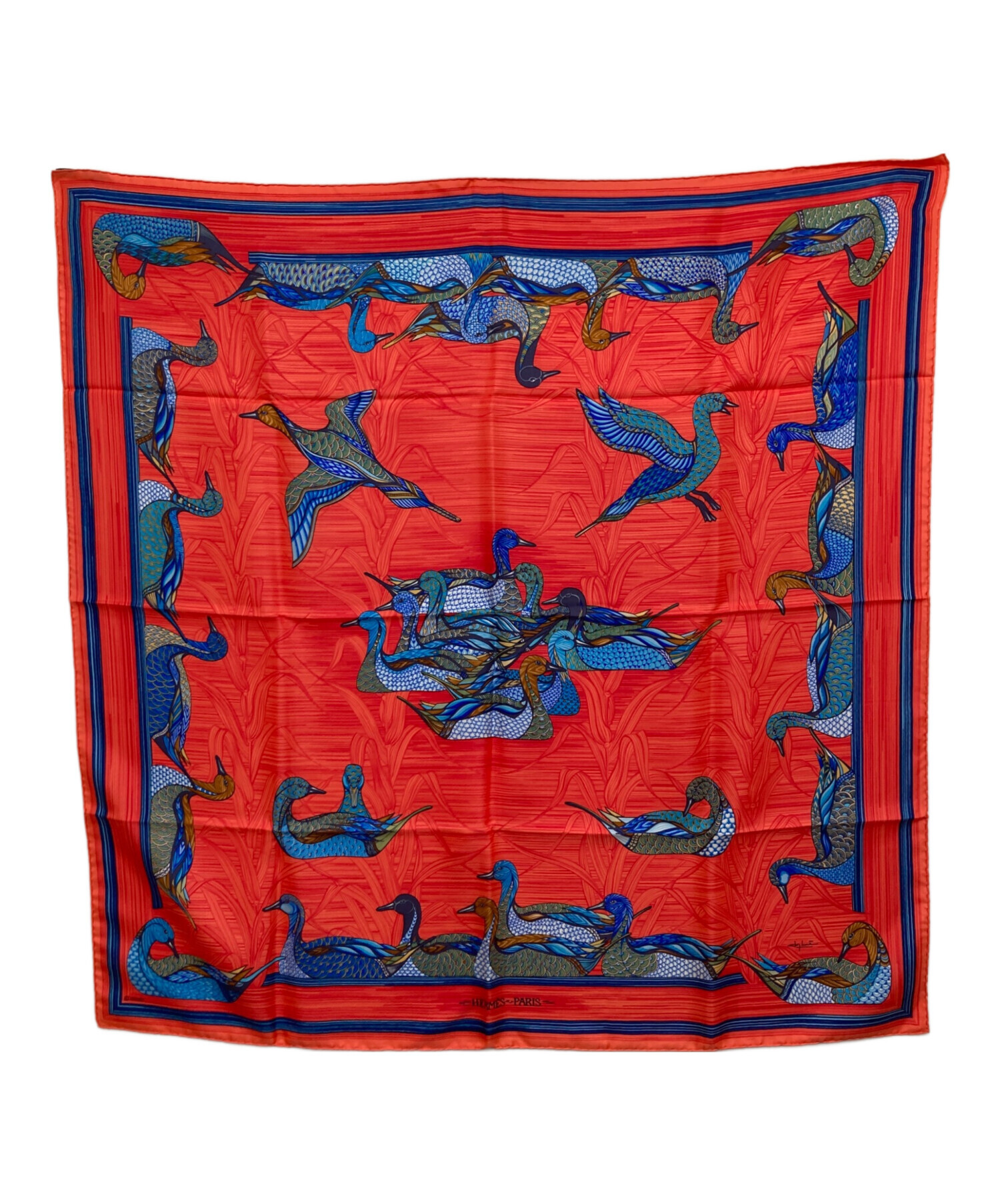 中古・古着通販】HERMES (エルメス) シルクスカーフ mare aux canards