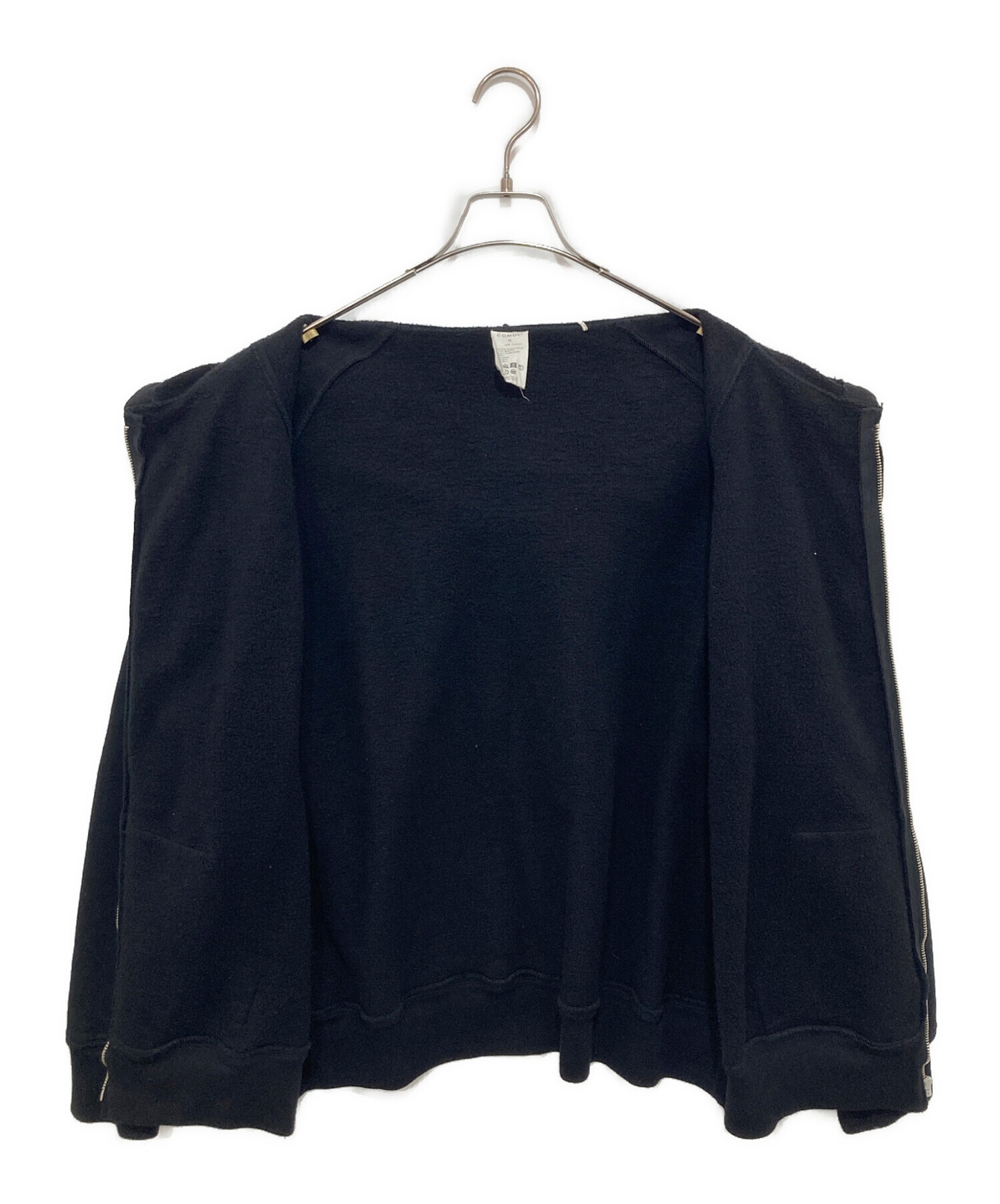 銀ジップ 23AW COMOLI コットン吊裏毛ジップパーカー BLACK3 COMOLI コットン吊裏毛 ジップパーカ | 大阪心斎橋のメンズ洋服の
