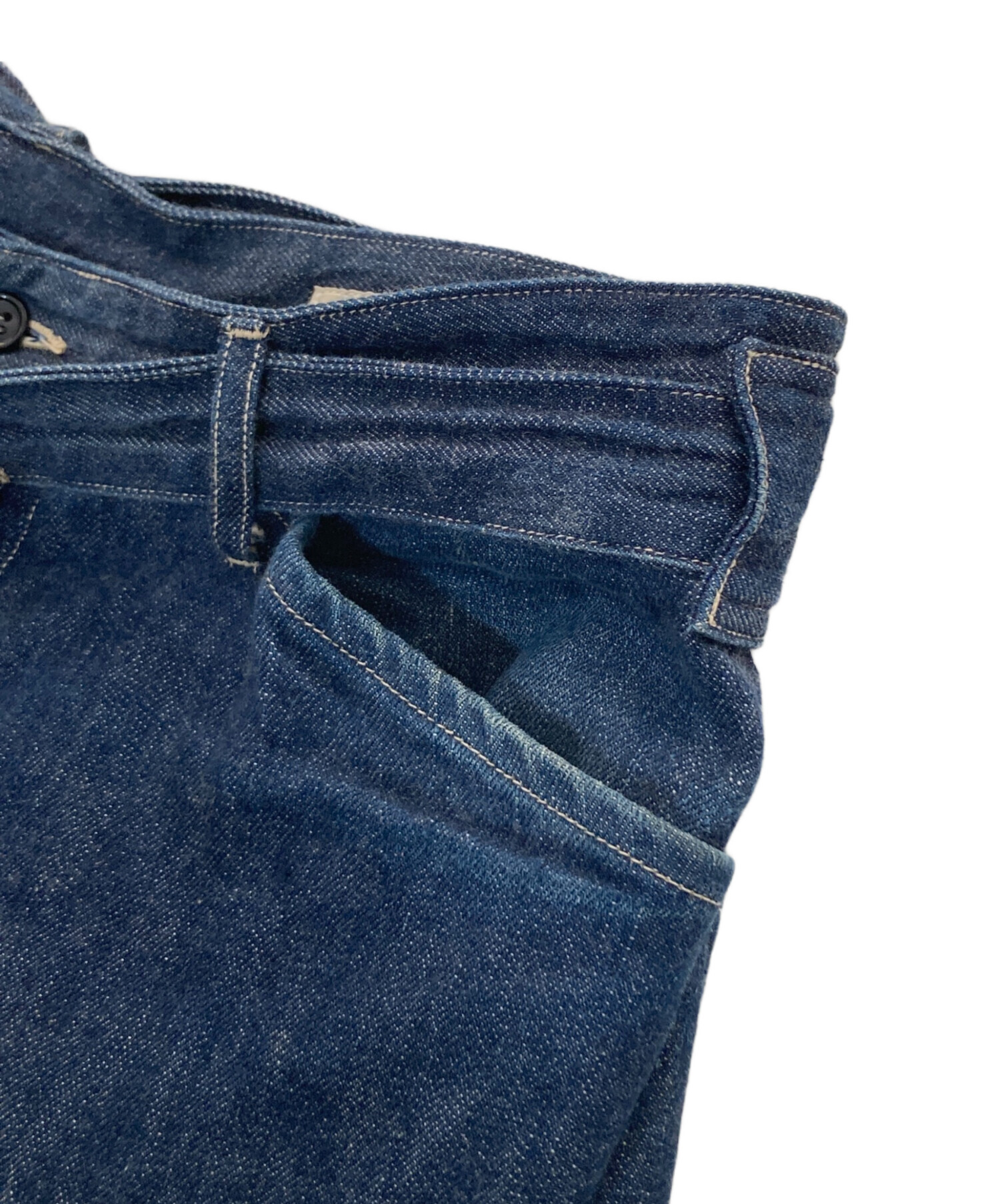 中古・古着通販】COMOLI (コモリ) ベルテッドパンツデニムパンツ S03