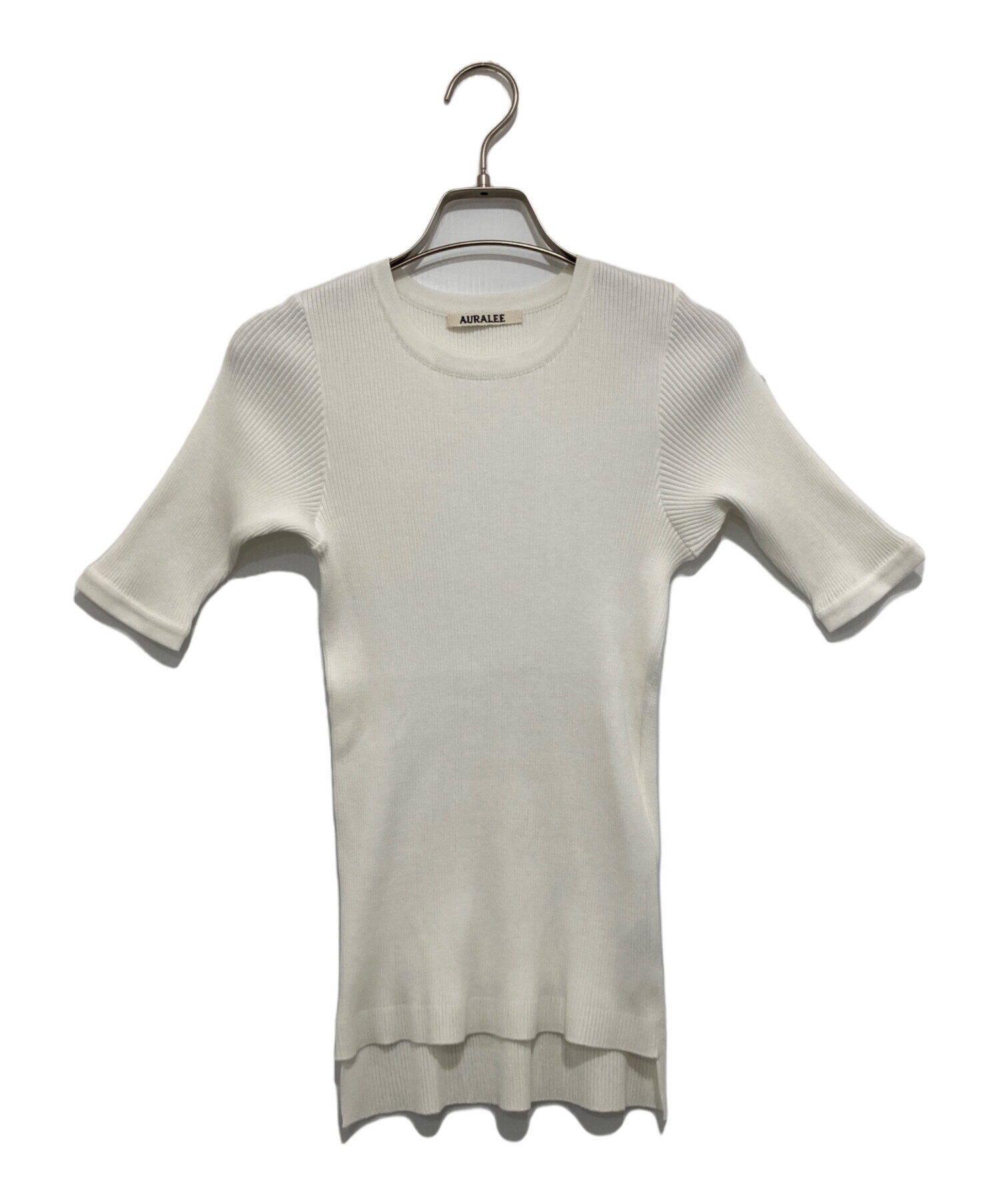 新品タグ付　オーラリー GIZA HIGH GAUGE RIB KNIT TEE 中古・古着通販】AURALEE (オーラリー) GIZA HIGH GAUGE RIB KNIT TEE