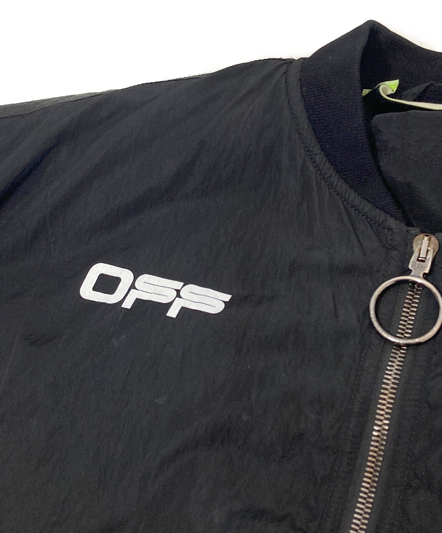中古・古着通販】OFFWHITE (オフホワイト) Cropped Varsity Bomber 