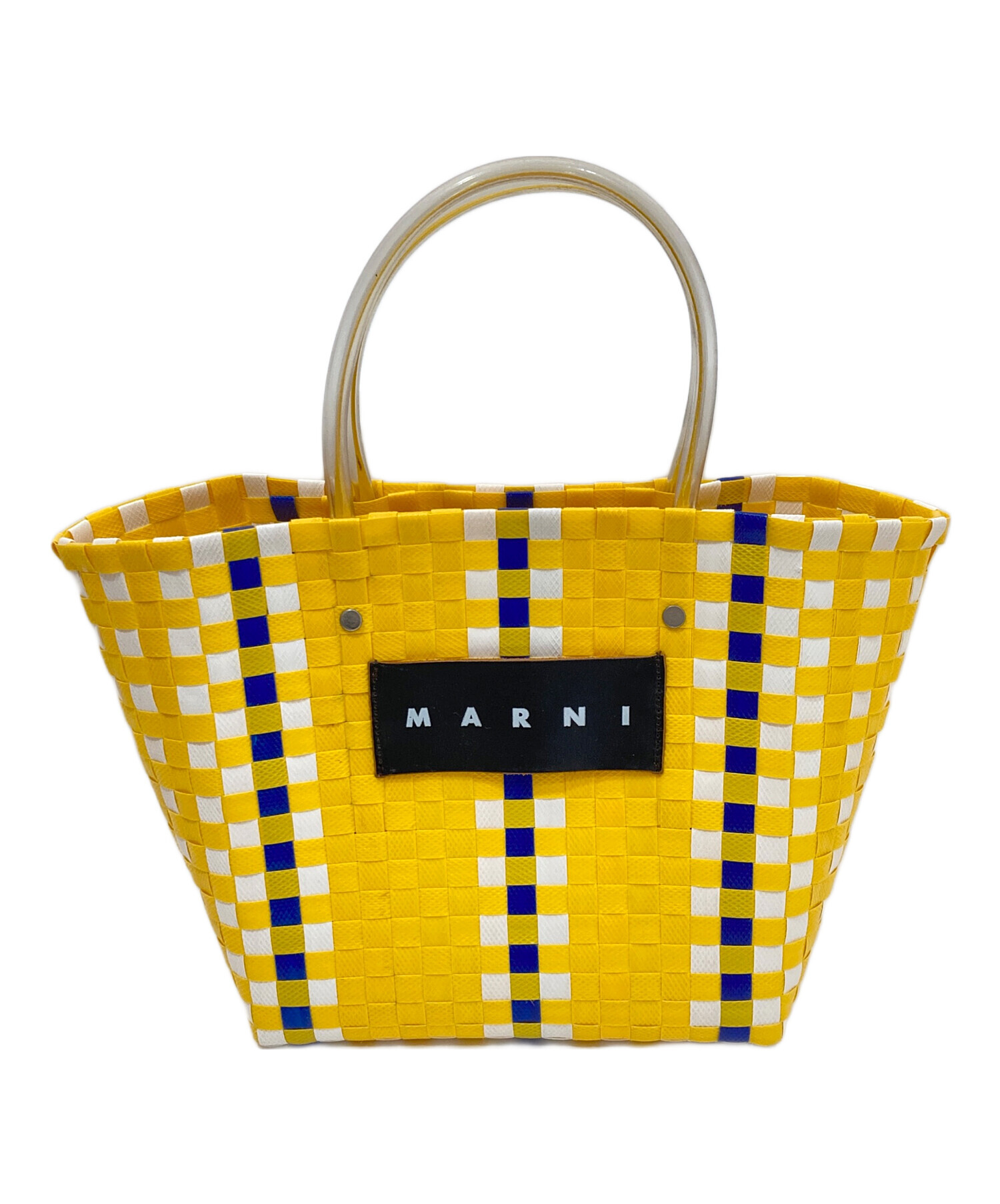 MARNI マルニ フラワーカフェ ピクニックバッグ ミニ イエロー 中古・古着通販】MARNI (マルニ) ピクニックフラワーカフェバッグ