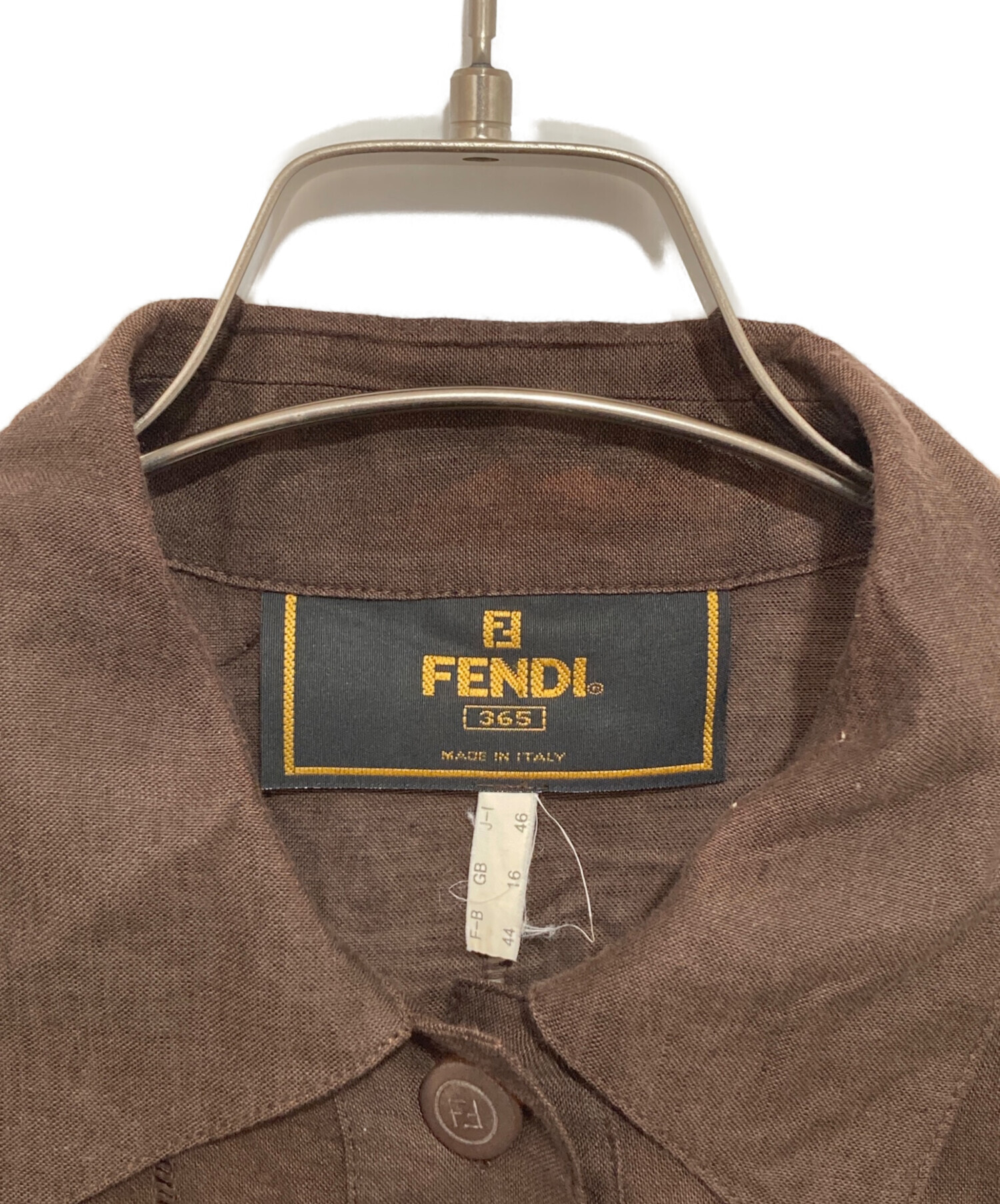 中古・古着通販】FENDI (フェンディ) シャツワンピース ブラウン