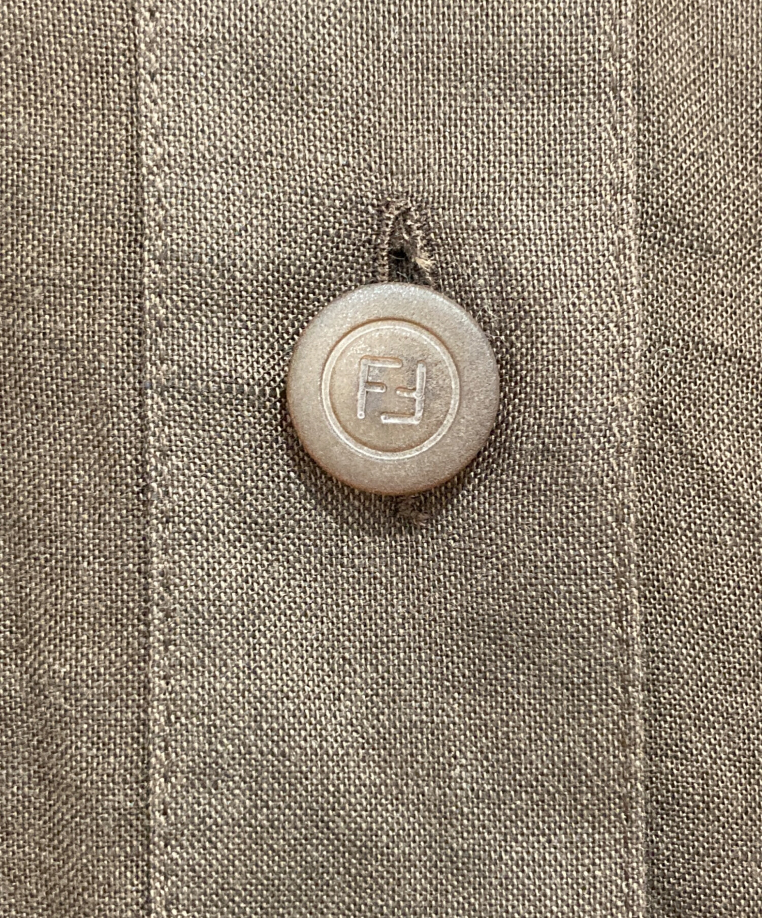 中古・古着通販】FENDI (フェンディ) シャツワンピース ブラウン