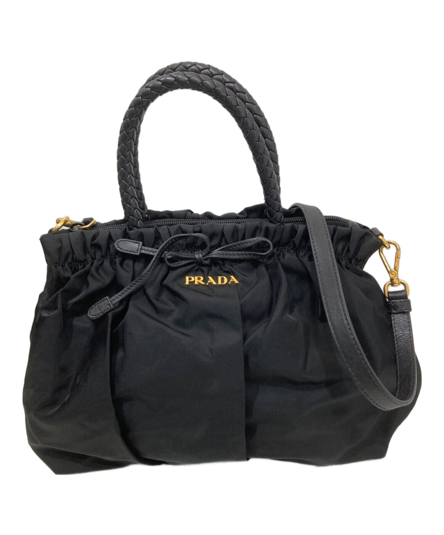 中古・古着通販】PRADA (プラダ) TESSUTO BOW / 2WAYショルダーバッグ