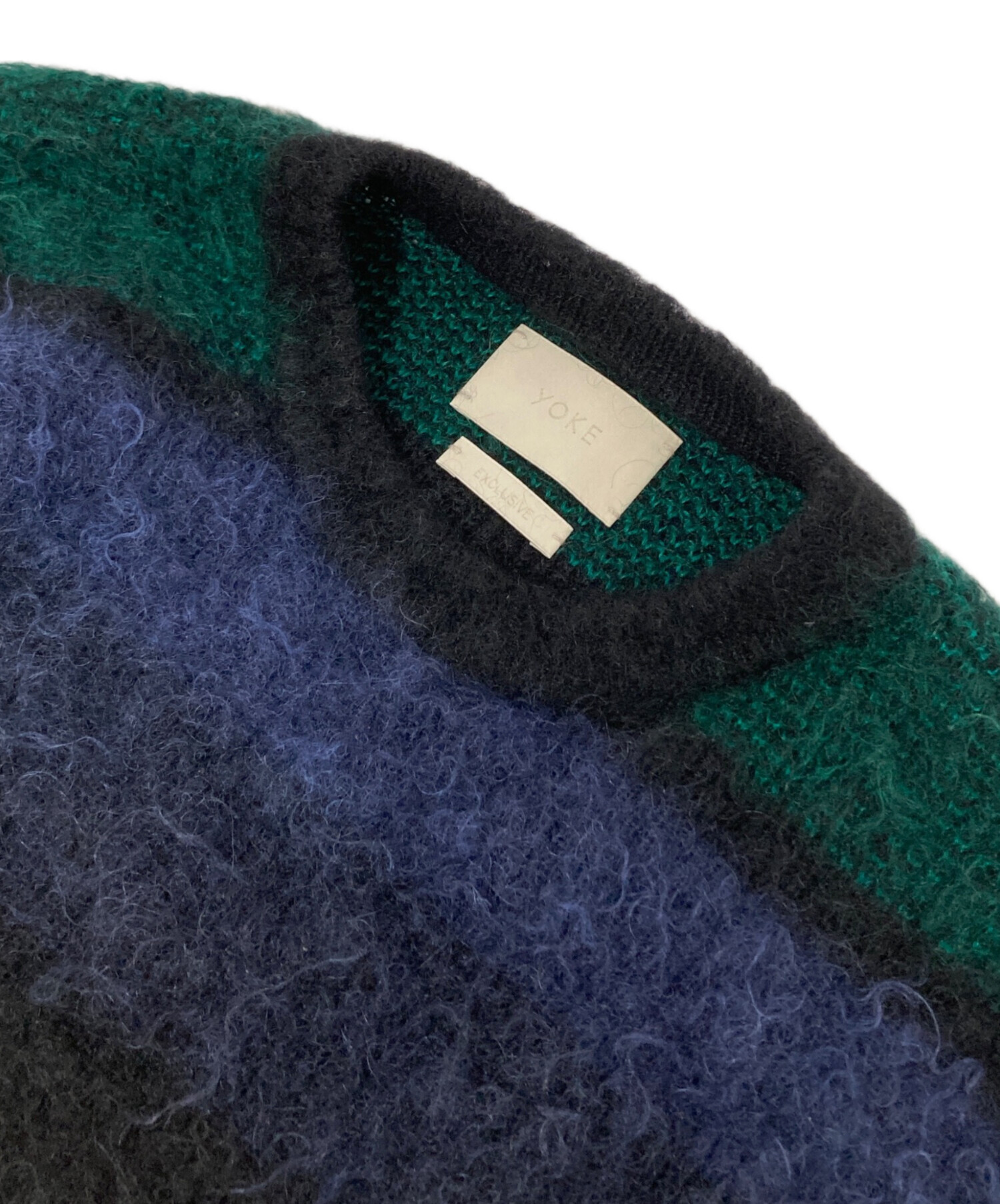 中古・古着通販】YOKE (ヨーク) MOHAIR BORDER CREWNECK SWEATER