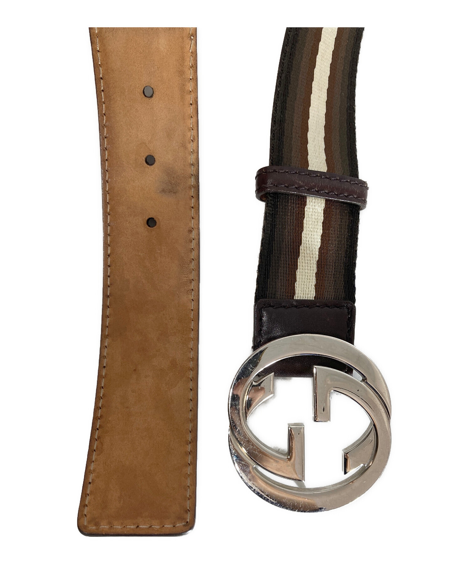 中古・古着通販】GUCCI (グッチ) インターロッキングGベルト 114984
