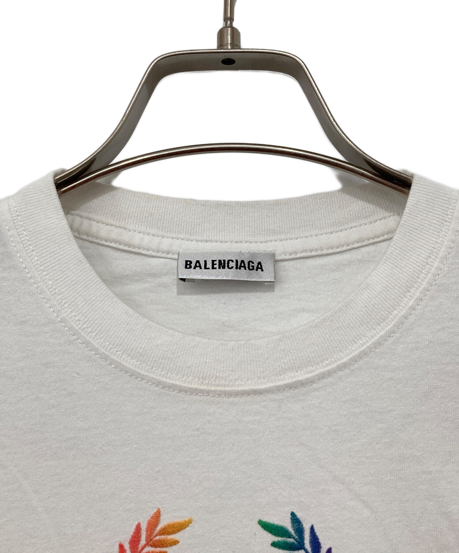 【美品】  BALENCIAGA / バレンシアガ | 半袖 フレアカットソー | XS | ホワイト | レディース BALENCIAGA - 【美品】 BALENCIAGA / バレンシアガ | 半袖 フレア