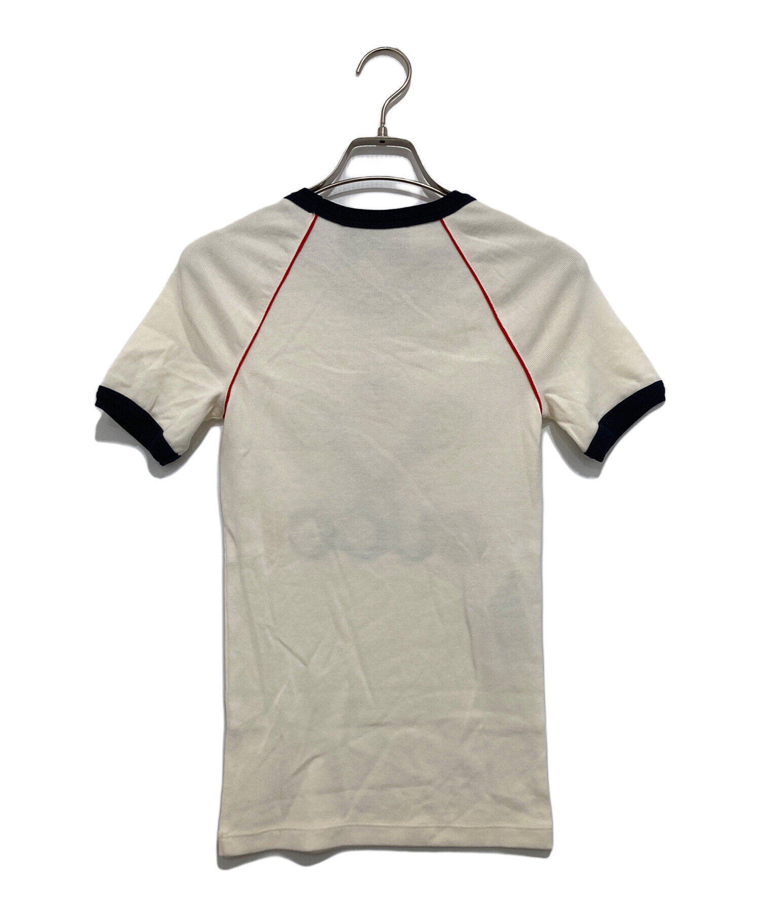美品 GUCCI Tシャツ インターロッキング ラケット ロゴ刺繍 XS 24新作 グッチ インターロッキングG プリント コットン Tシャツ (GUCCI