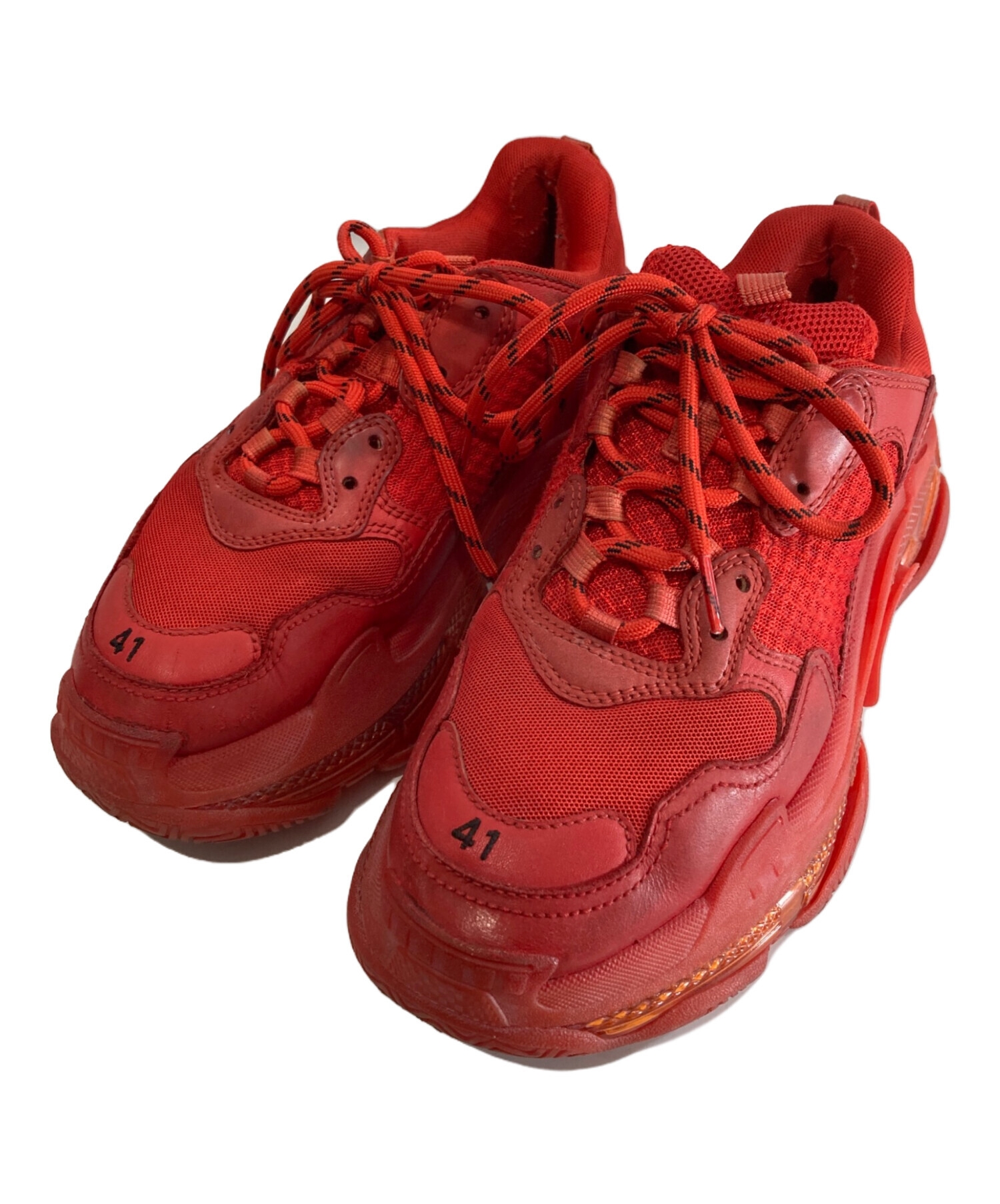 中古・古着通販】BALENCIAGA (バレンシアガ) Triple S レッド サイズ 