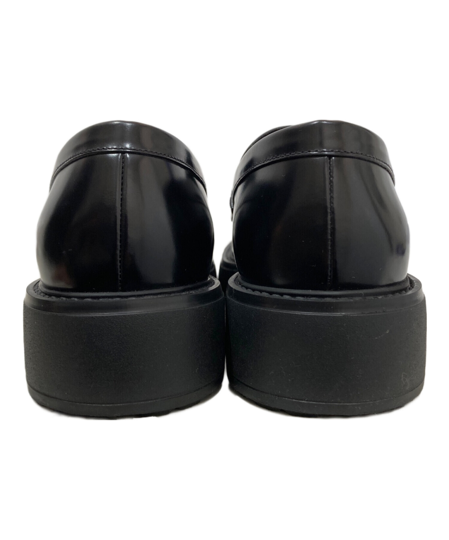 中古・古着通販】PRADA (プラダ) Brushed Leather Loafers(ブラッシュ