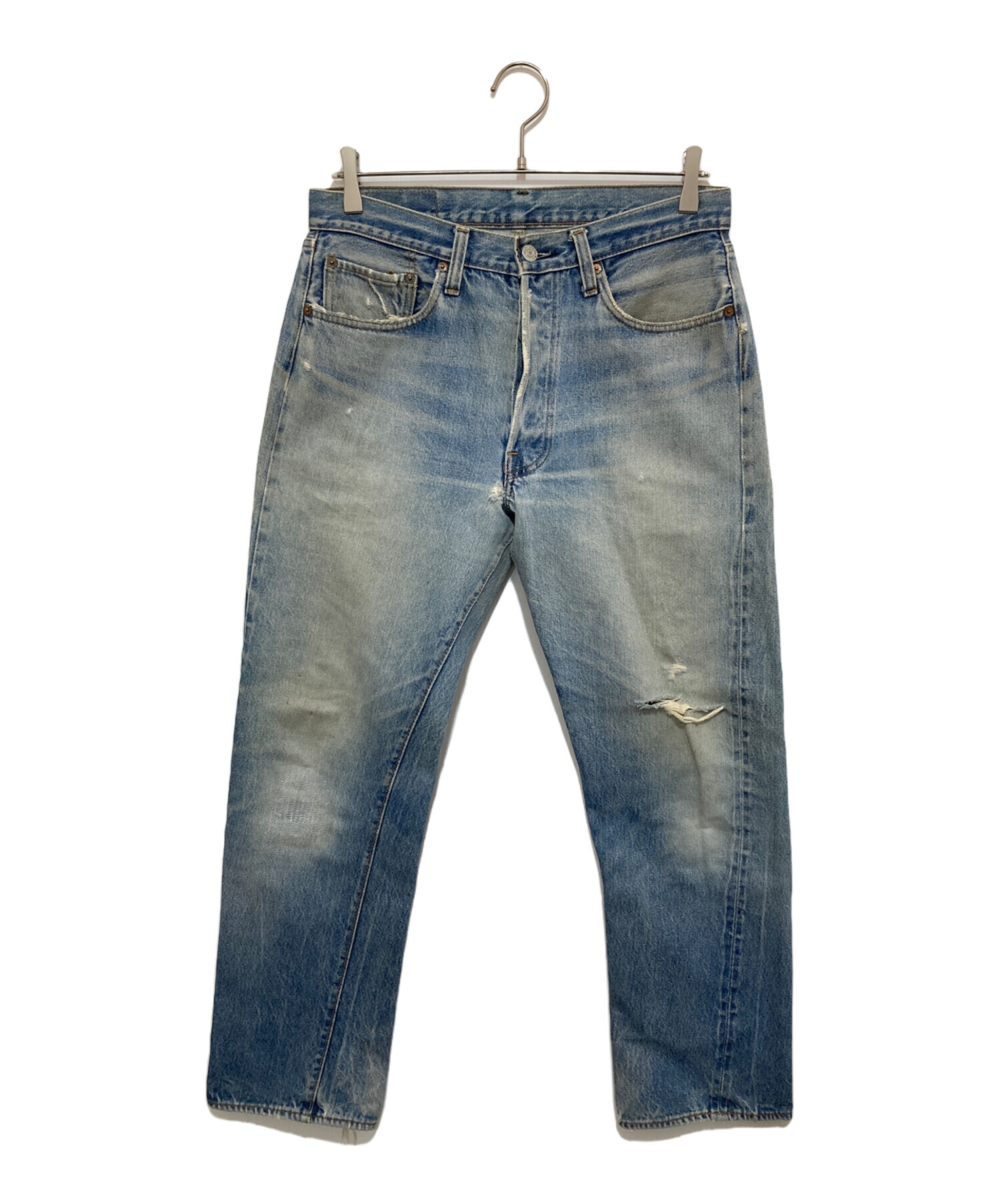 専用 70s USA製 66後期 リーバイス 501 デニムパンツ ダメージ系 中古・古着通販】LEVI'S (リーバイス) 70's 66後期 501ダメージデニム